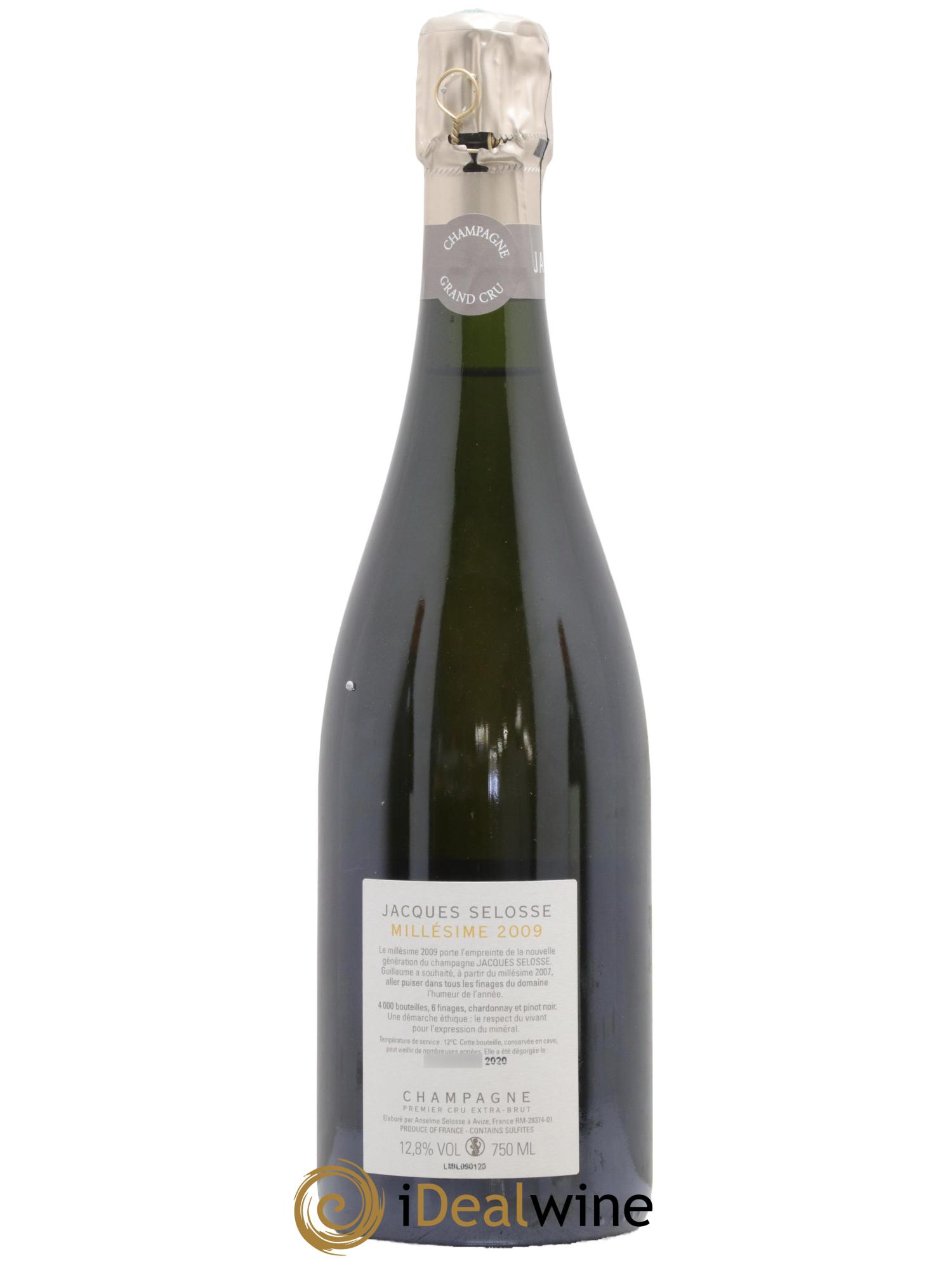 1er Cru Millésimé Extra-Brut Jacques Selosse 2009 - Posten von 1 Flasche - 1