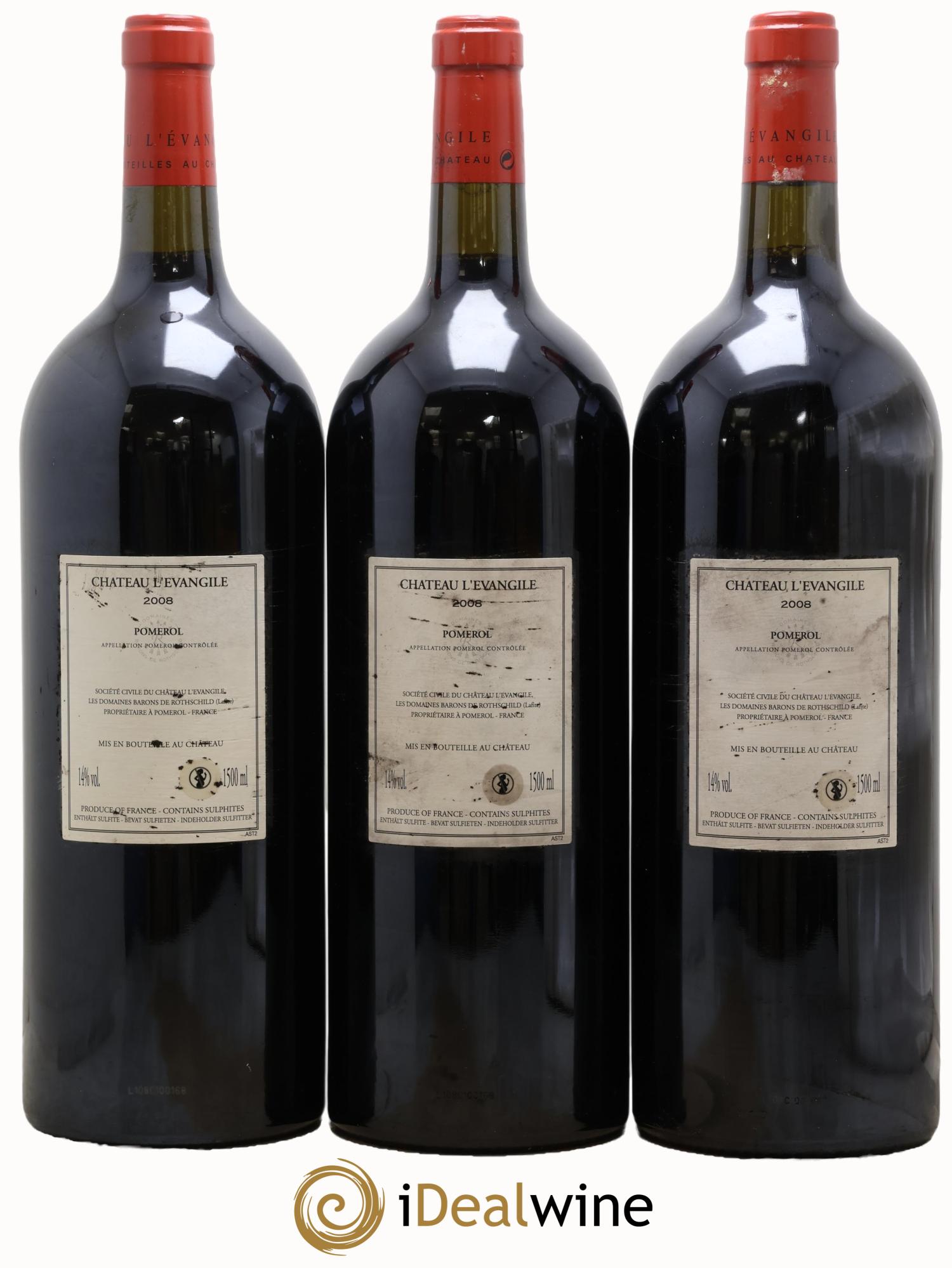 Château l' Évangile 2008 - Lot de 3 magnums - 1