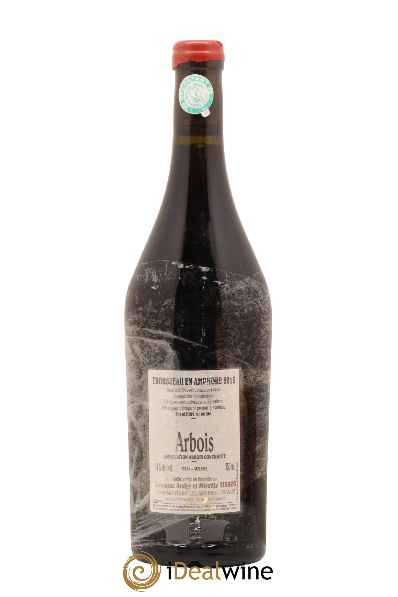 Arbois Trousseau Amphore Bénédicte et Stéphane Tissot 2015 - Posten von 1 Flasche - 1