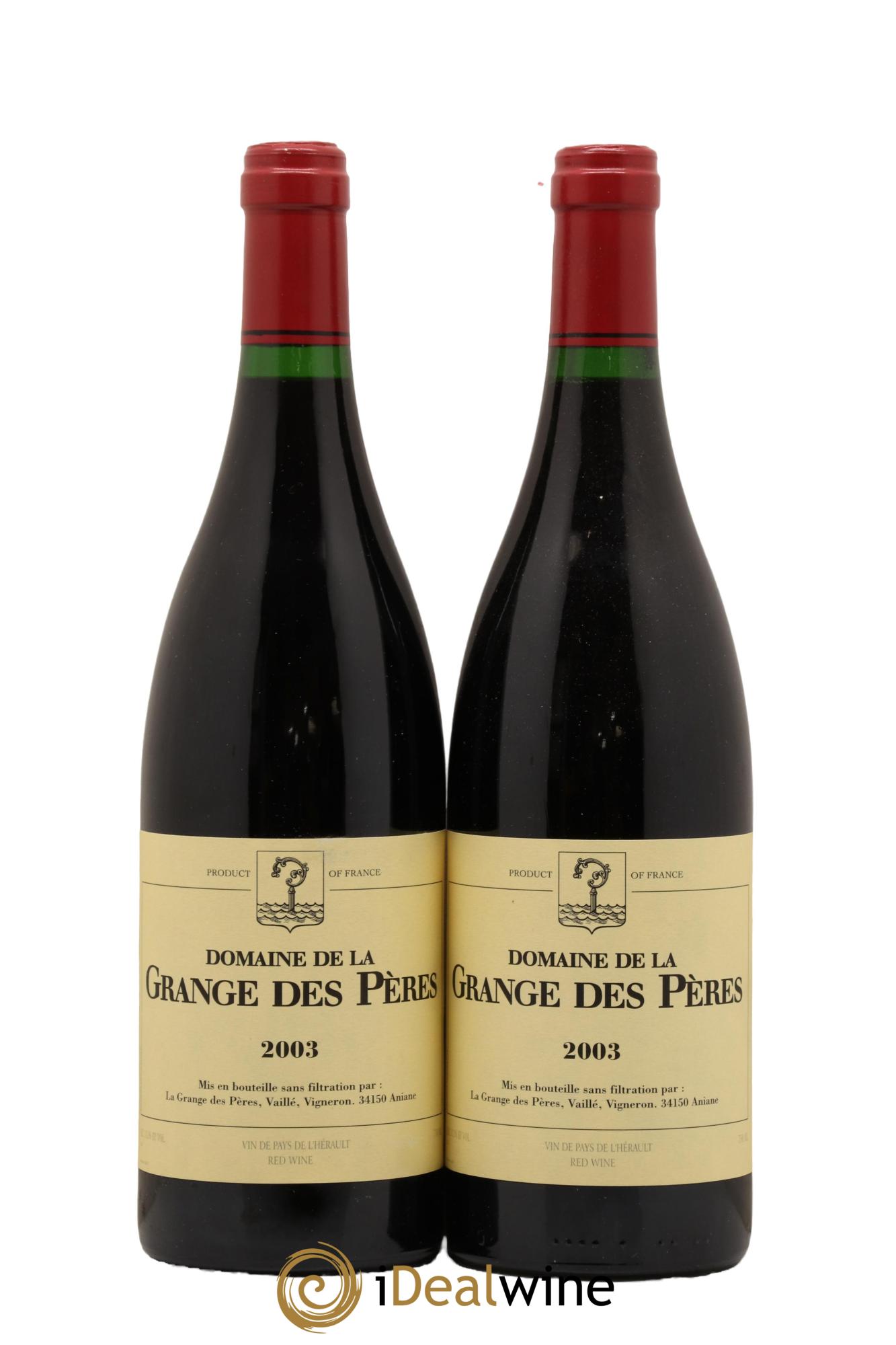 Pays d'Hérault Grange des Pères Laurent Vaillé 2003 - Lot de 2 bouteilles - 0
