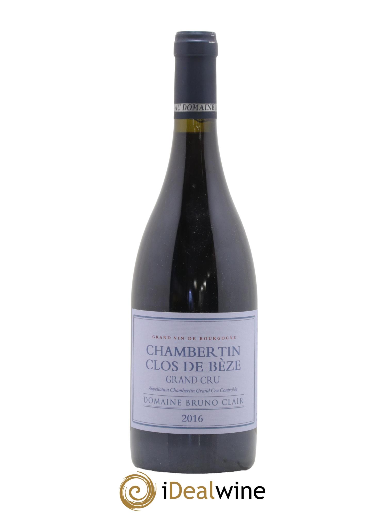 Chambertin Clos de Bèze Grand Cru Bruno Clair (Domaine) 2016 - Lot de 1 bouteille - 0