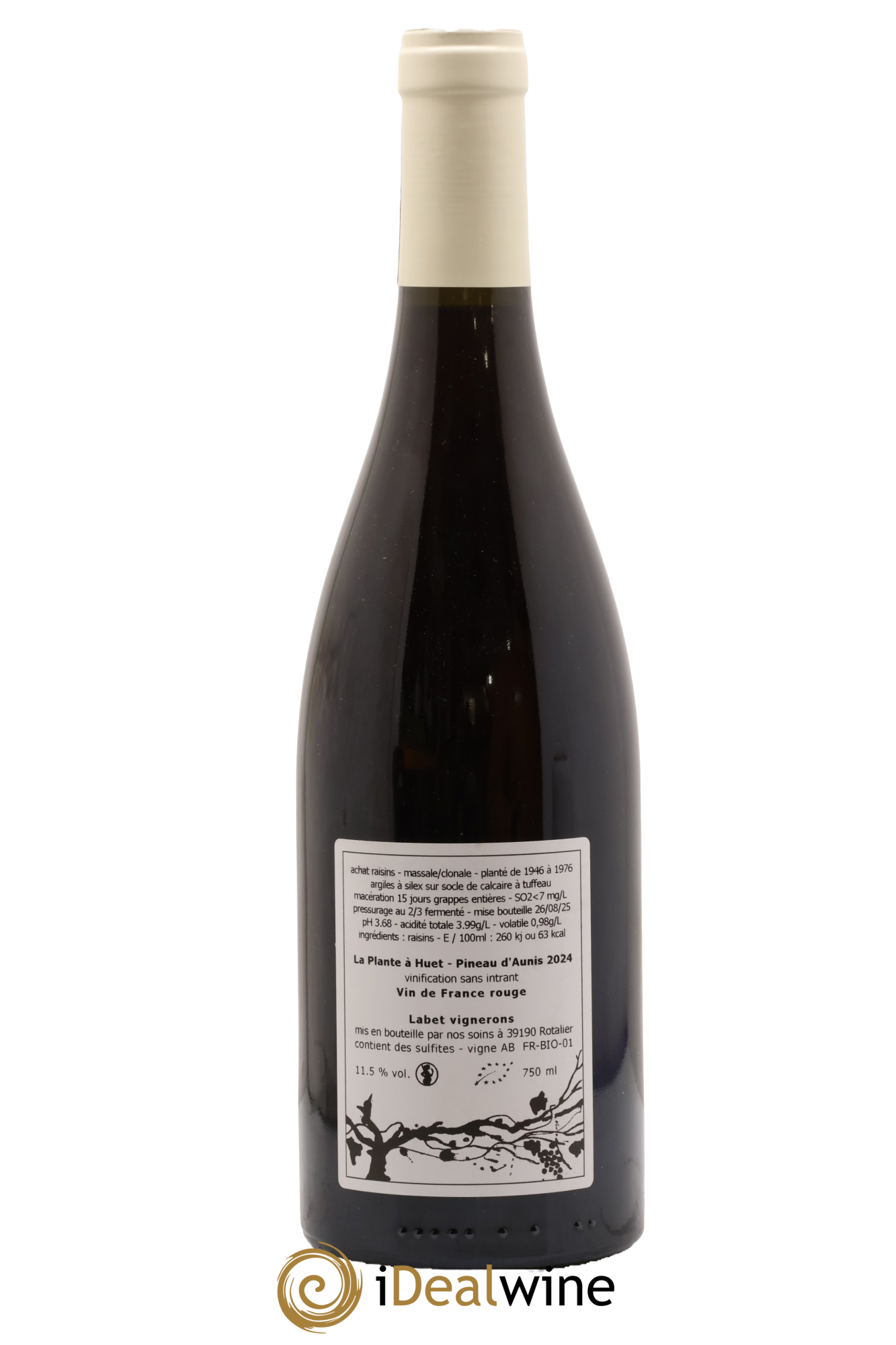 Vin de France La Plante à Huet Pineau D'aunis Romain - Julien  - Charline Labet 2024 - Lot de 1 bouteille - 1