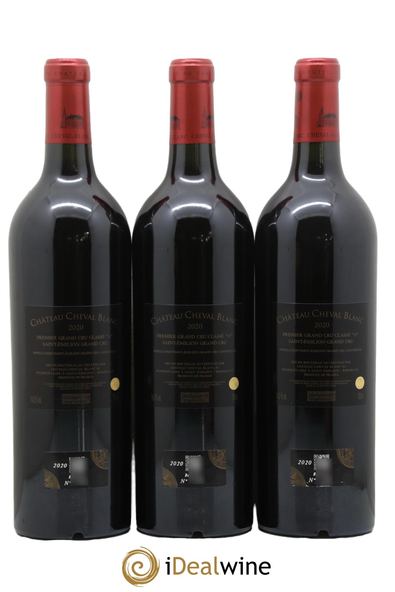Château Cheval Blanc 1er Grand Cru Classé A 2020 - Lot de 3 bouteilles - 1
