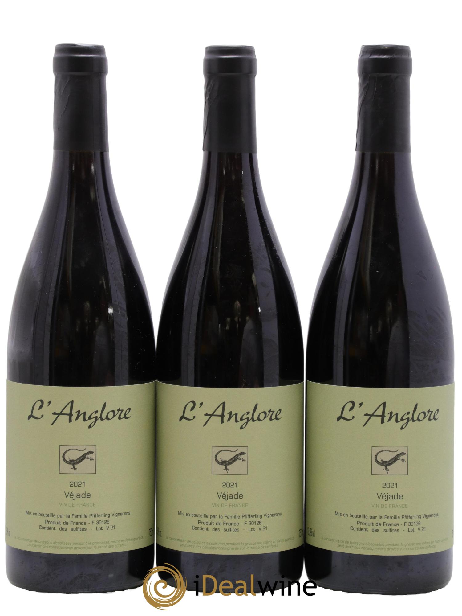 Vin de France Véjade L'Anglore 2021 - Lot of 3 bottles - 0