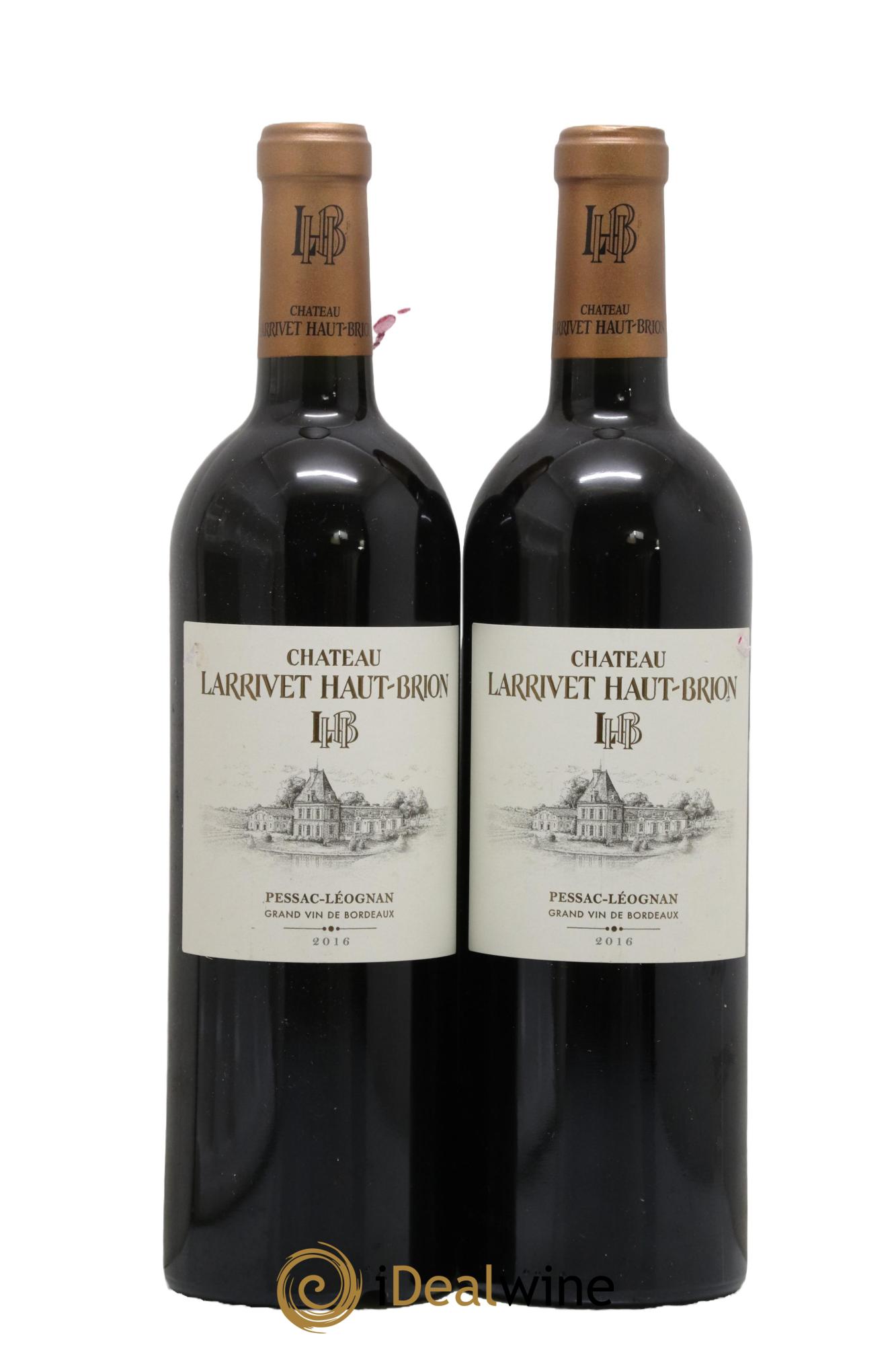 Château Larrivet Haut-Brion 2016 - Lot of 2 bottles - 0