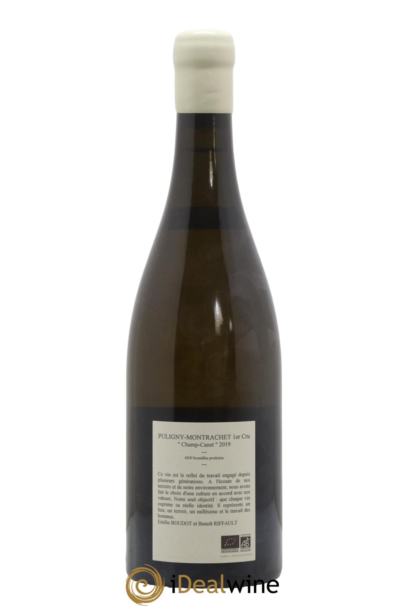 Puligny-Montrachet 1er Cru Champ Canet Etienne Sauzet 2019 - Lot de 1 bouteille - 1