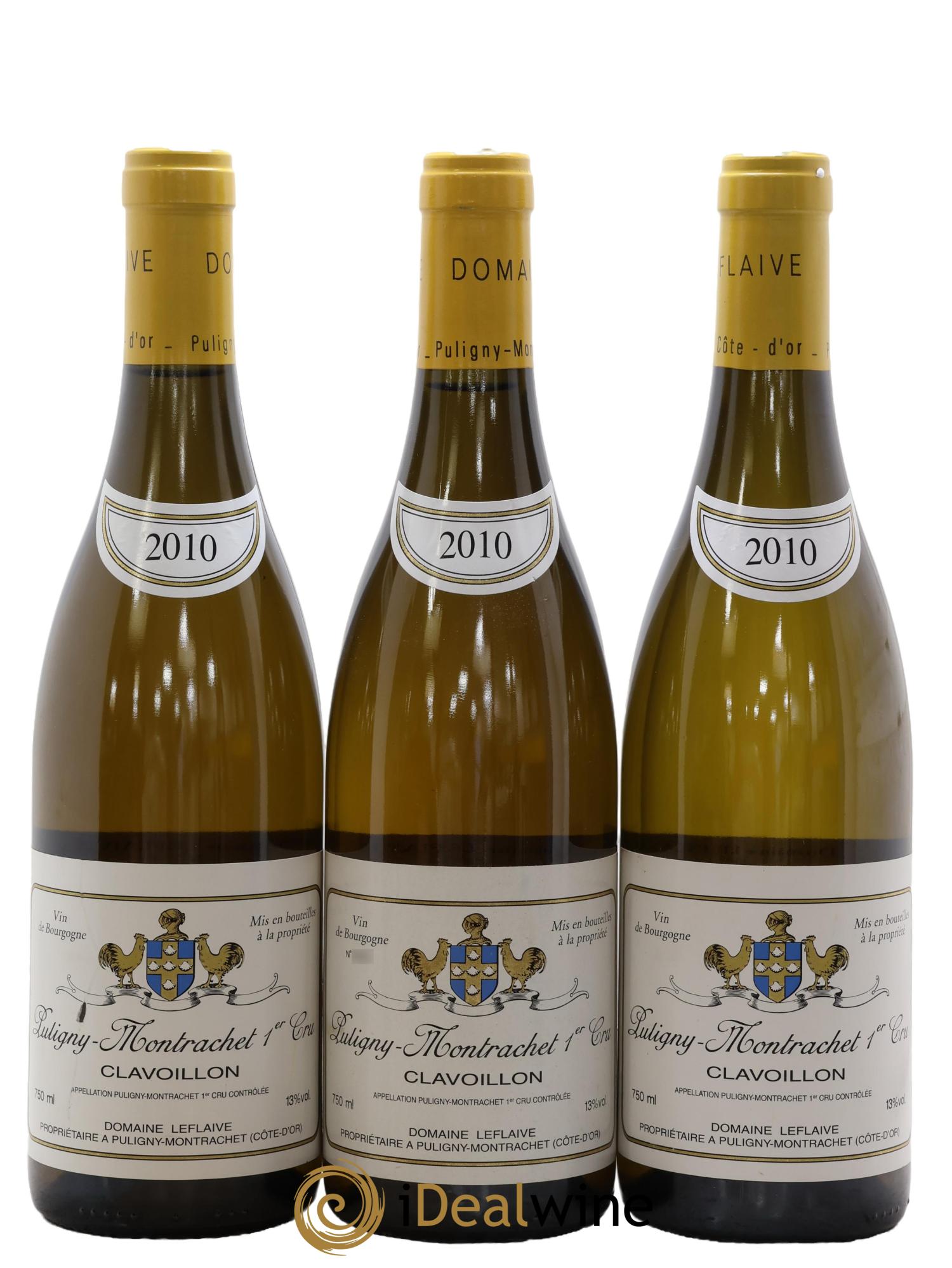 Puligny-Montrachet 1er Cru Clavoillon Leflaive (Domaine) 2010 - Lot de 3 bouteilles - 0