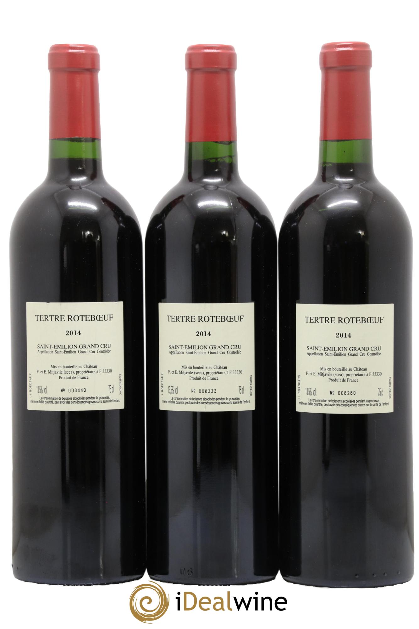 Château Tertre Roteboeuf 2014 - Lot of 3 bottles - 1