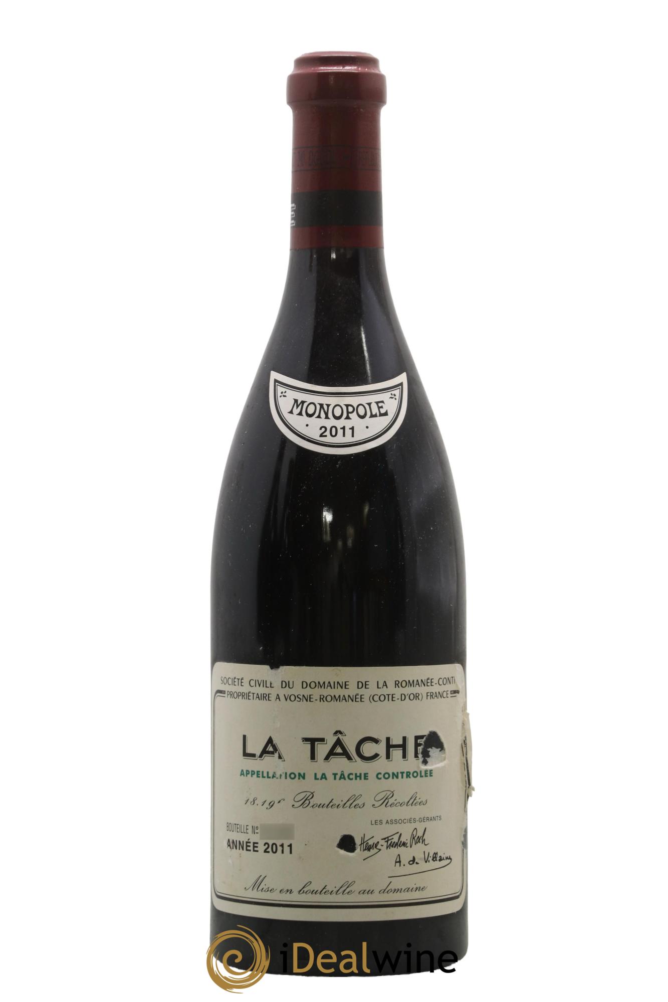 La Tâche Grand Cru Domaine de la Romanée-Conti 2011 - Posten von 1 Flasche - 0