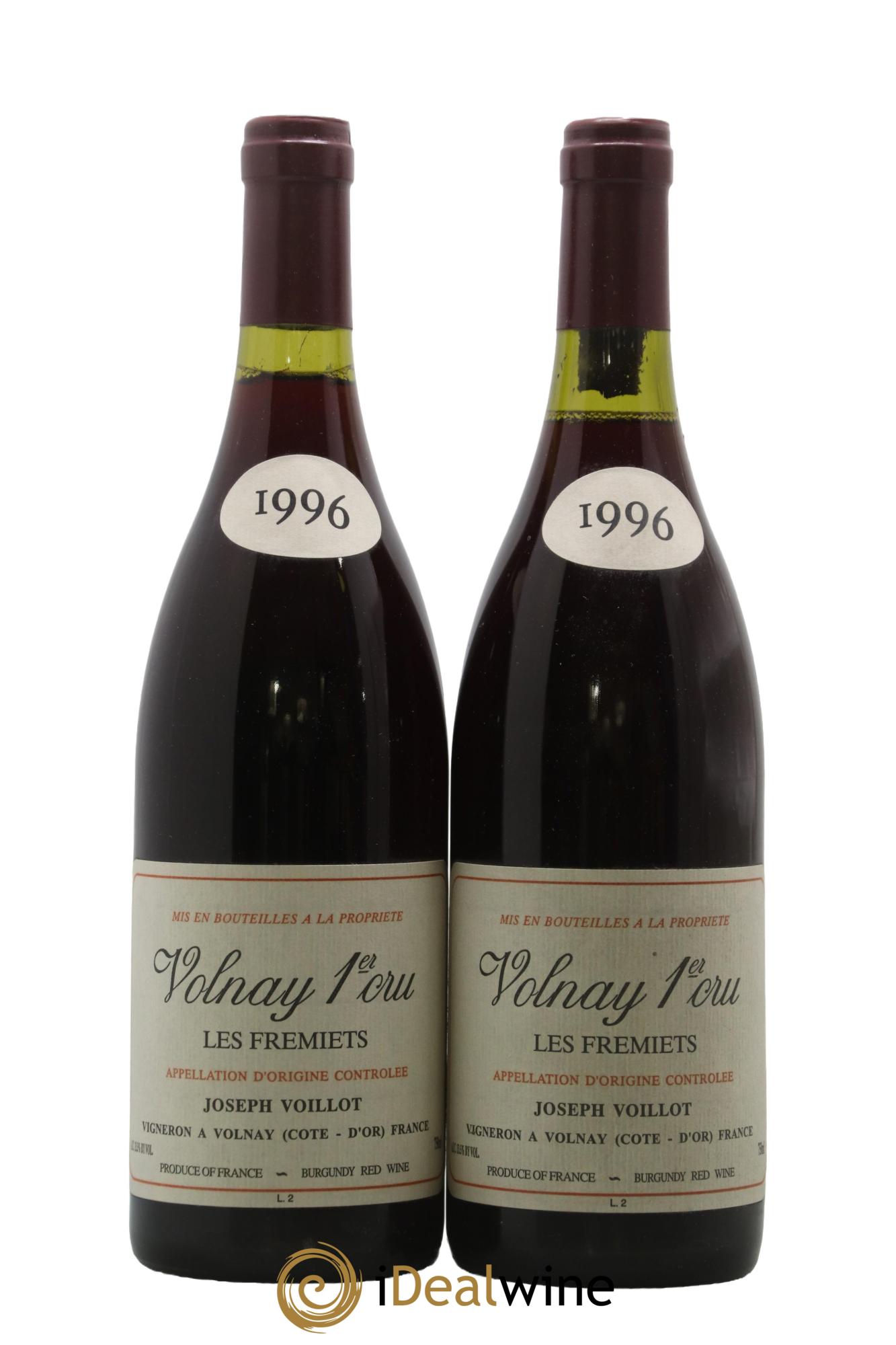 Volnay 1er Cru Les Fremiets Joseph Voillot (Domaine) 1996 - Lotto di 2 bottiglie - 0