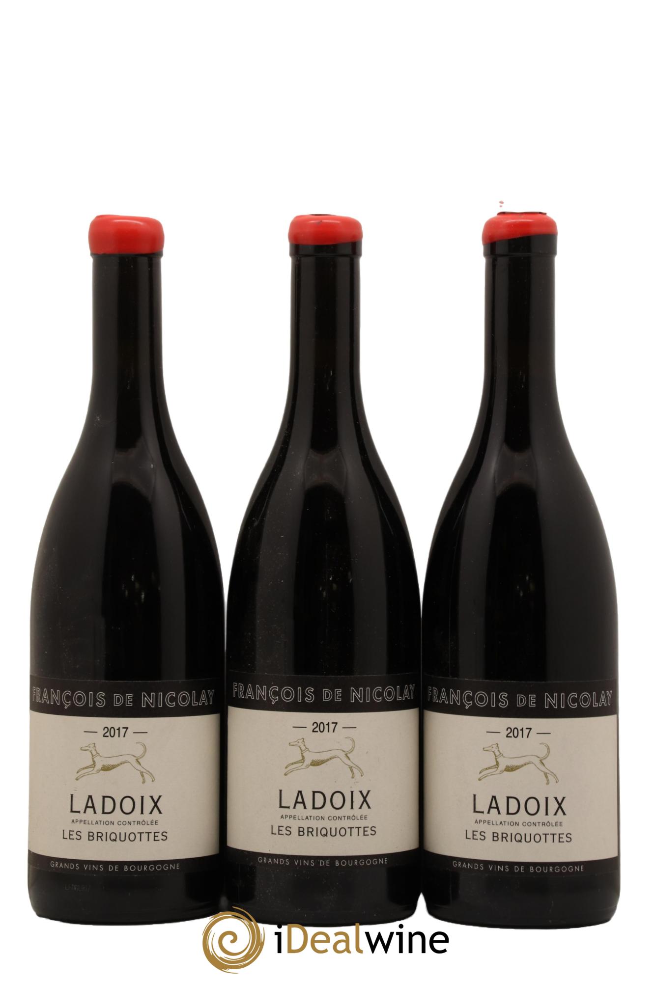 Ladoix Les Briquottes Domaine Francois De Nicolay 2017 - Lot de 3 bouteilles - 0