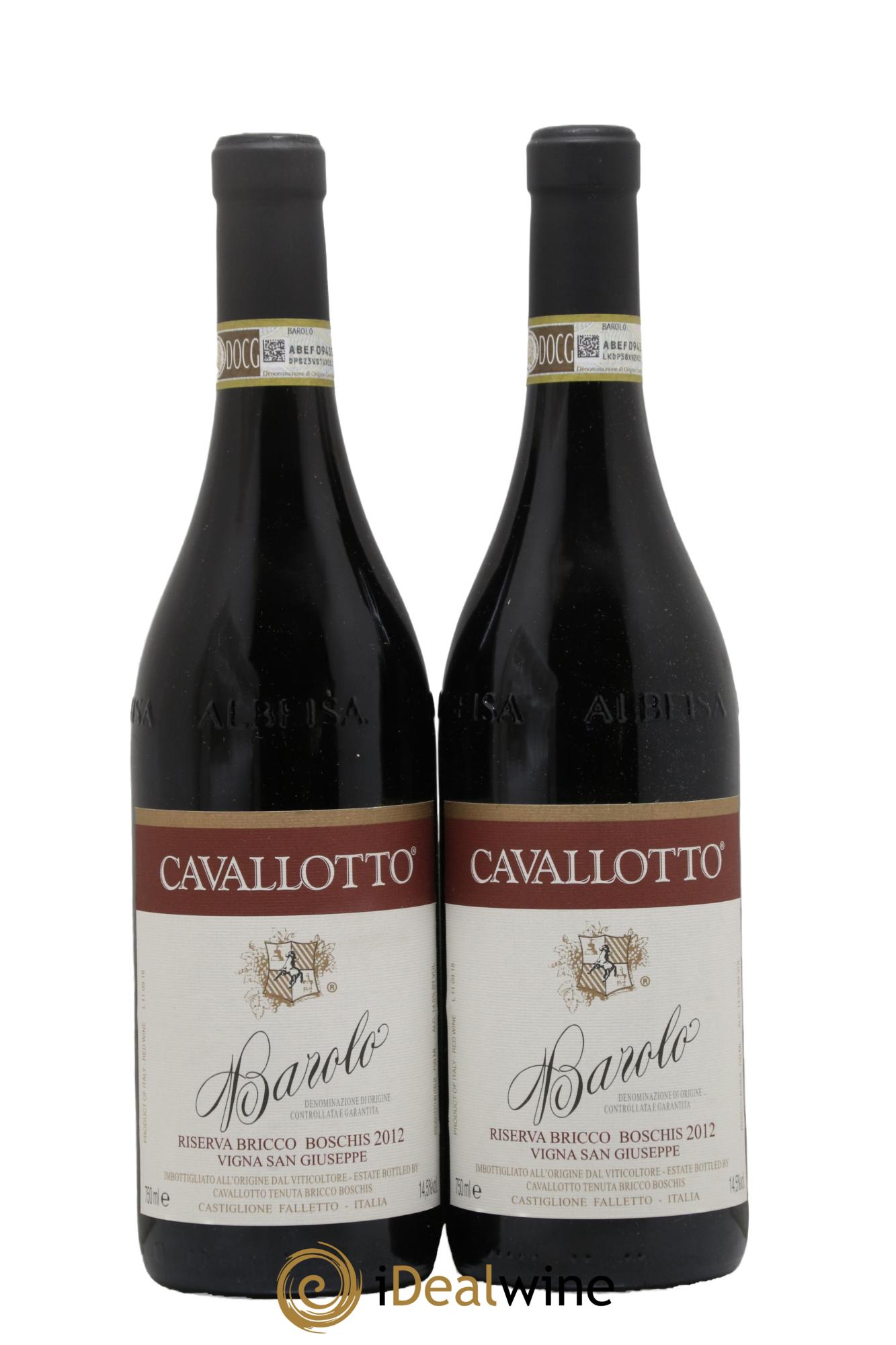 Barolo DOCG Riserva Bricco Boschis Vigna San Giuseppe Cavallotto 2012 - Lotto di 2 bottiglie - 0