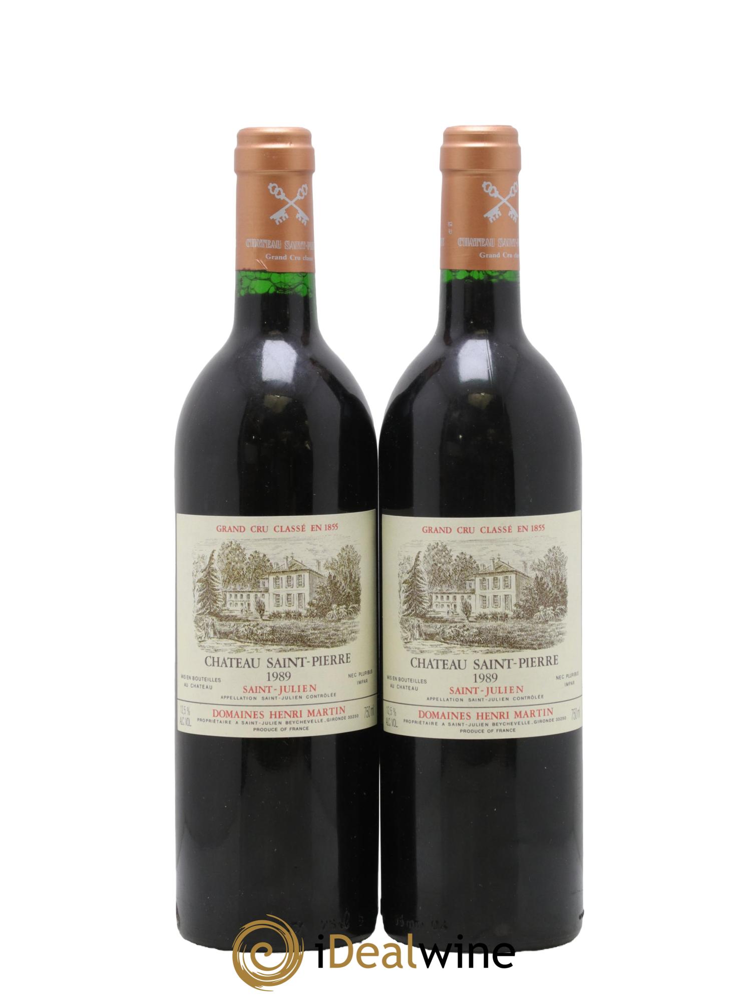 Château Saint-Pierre 4ème Grand Cru Classé 1989 - Posten von 2 Flaschen - 0