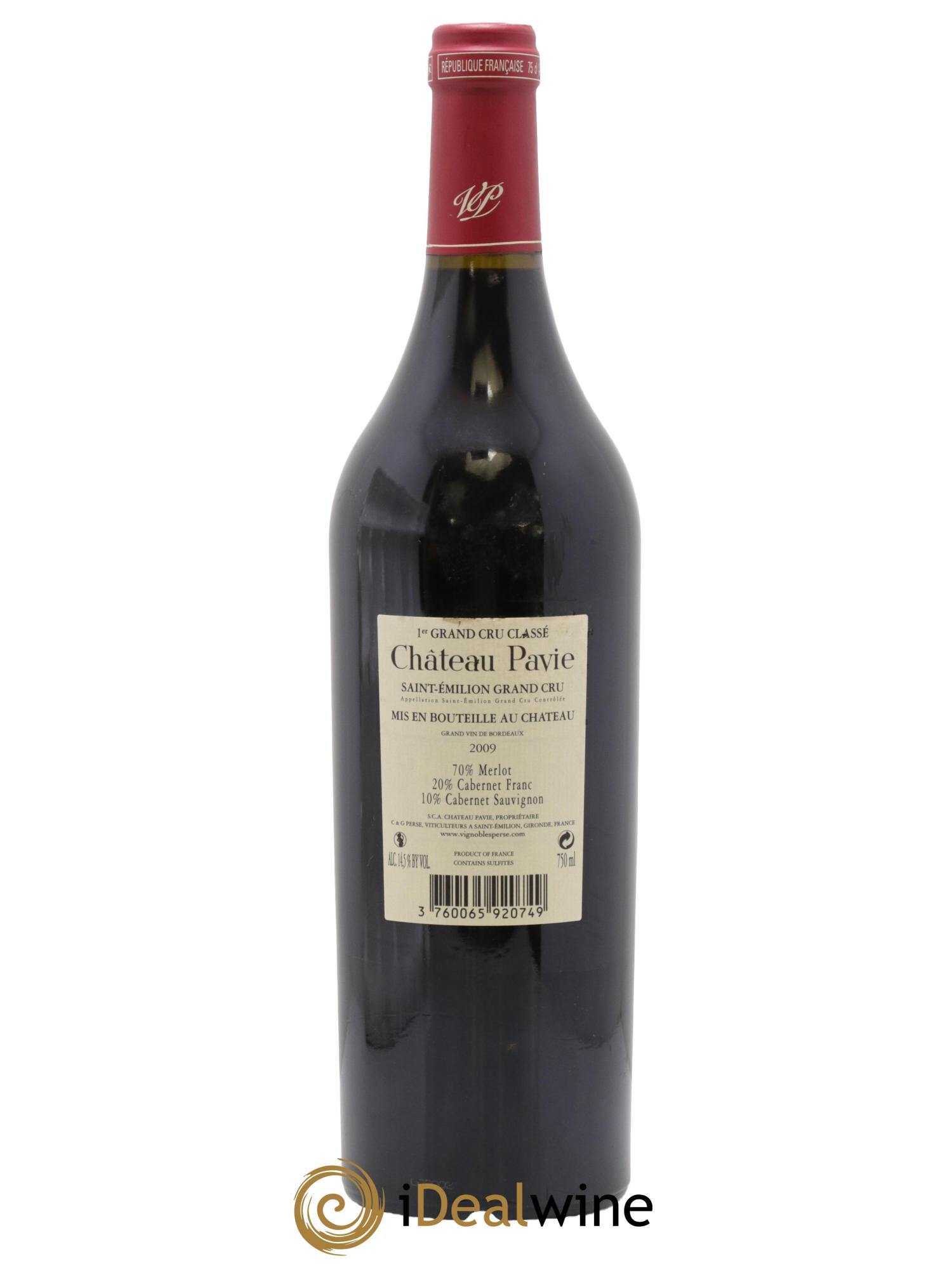 Château Pavie 1er Grand Cru Classé A 2009 - Lot de 1 bouteille - 1