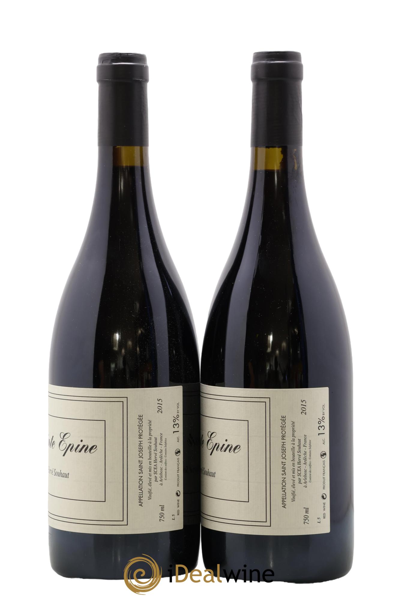 Saint-Joseph Sainte Epine Hervé Souhaut - Domaine Romaneaux-Destezet 2015 - Lot of 2 bottles - 1