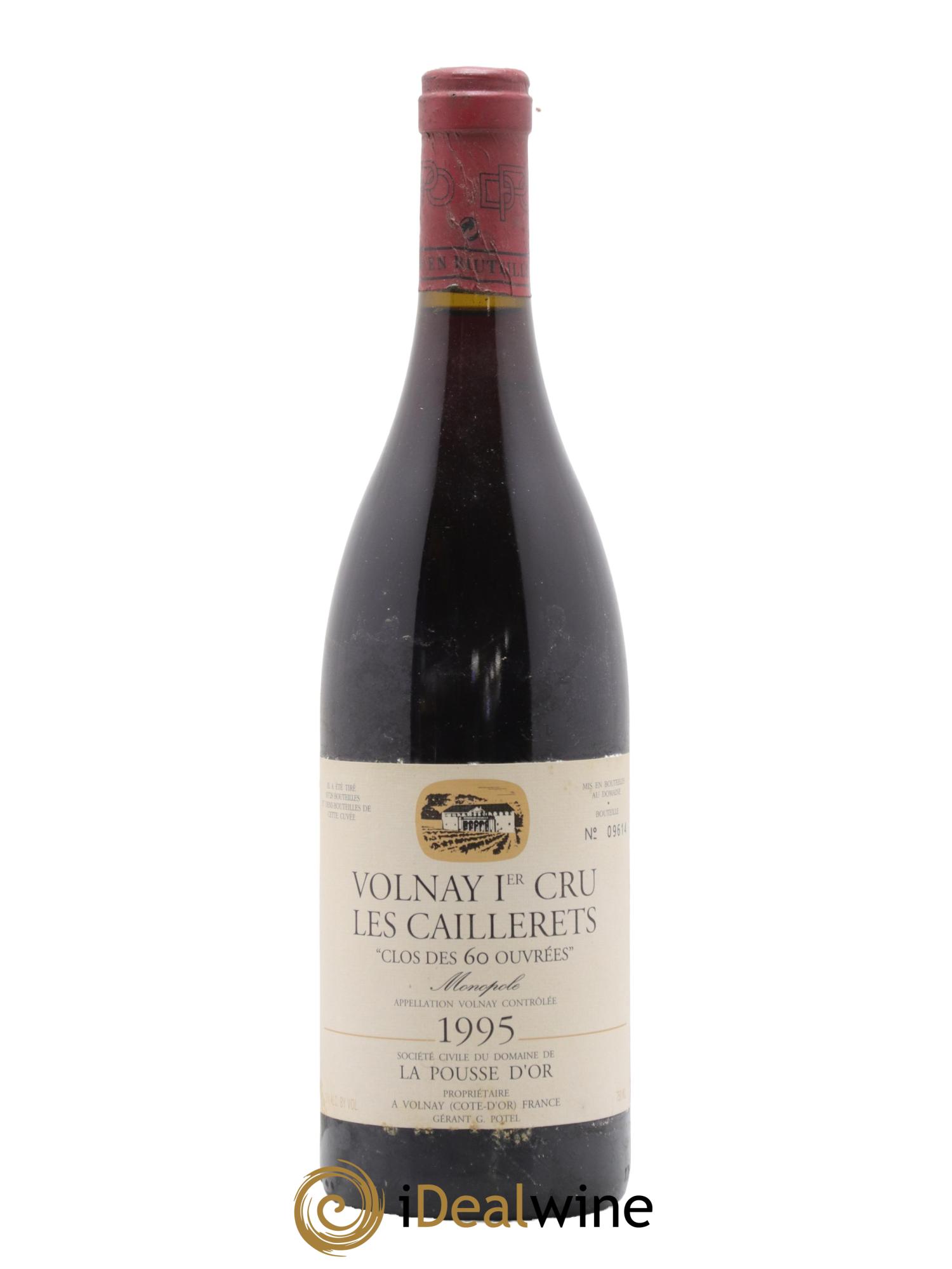 Volnay 1er Cru Les Caillerets Clos des 60 Ouvrées Domaine La Pousse D'Or 1995 - Lot de 1 bouteille - 0