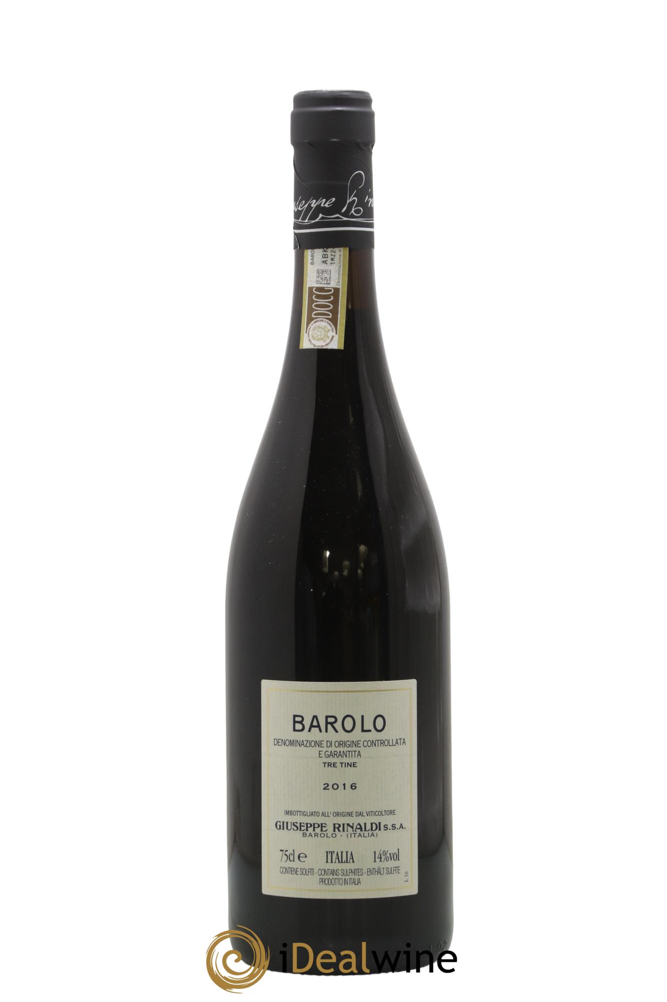 Barolo DOCG Tre Tine Giuseppe Rinaldi 2016 - Lotto di 1 bottiglia - 1