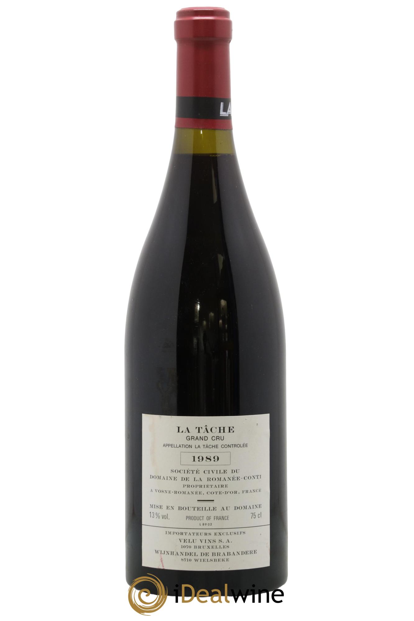 La Tâche Grand Cru Domaine de la Romanée-Conti 1989 - Posten von 1 Flasche - 1