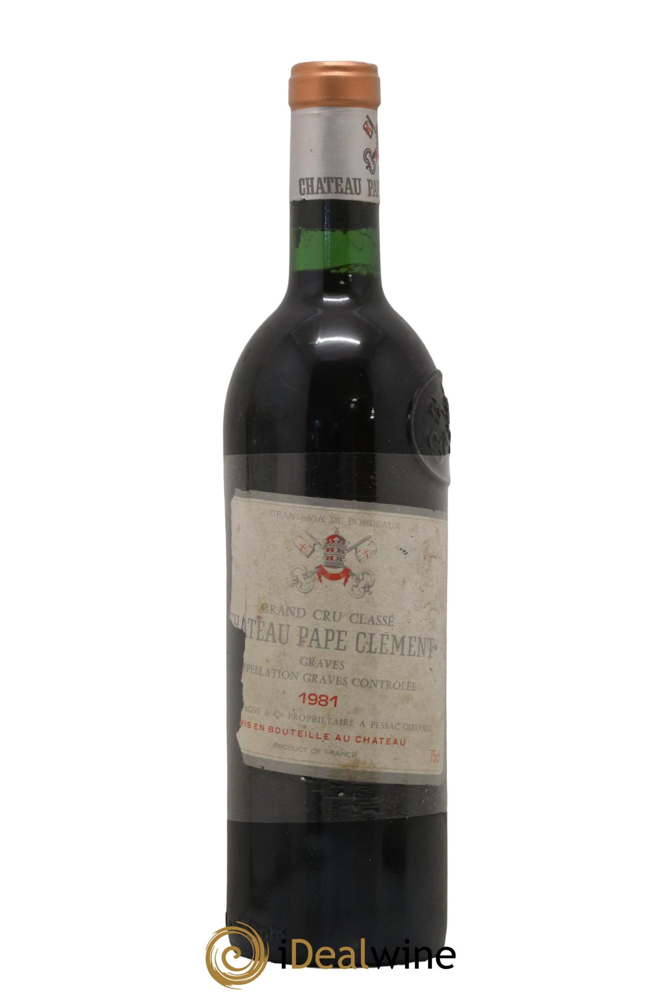 Château Pape Clément Cru Classé de Graves 1981 - Lot de 1 bouteille - 0