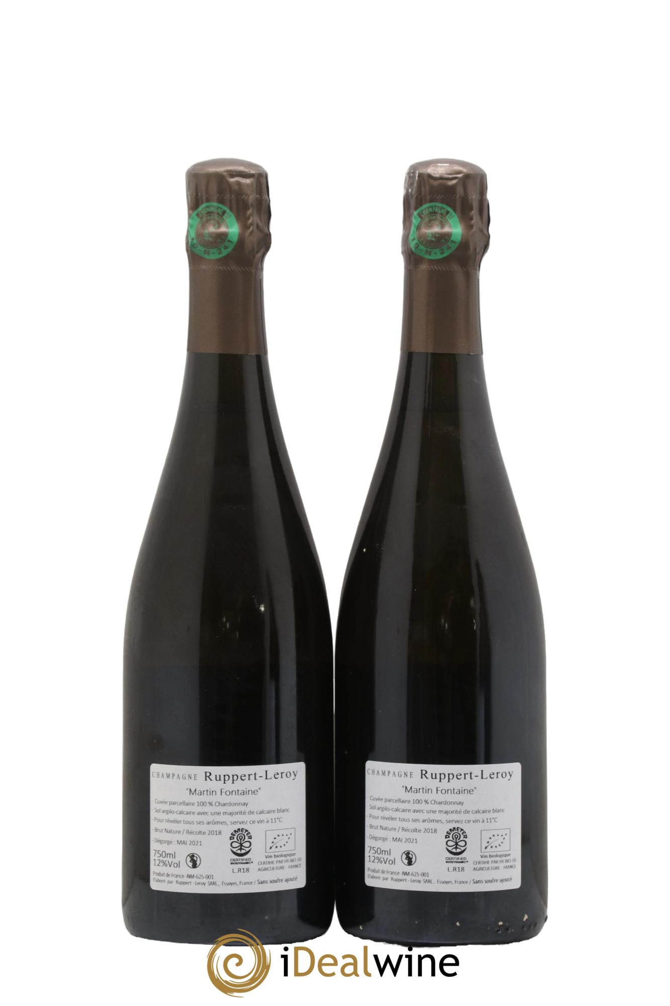 Martin Fontaine Ruppert-Leroy (Domaine) 2018 - Lot de 2 bouteilles - 1
