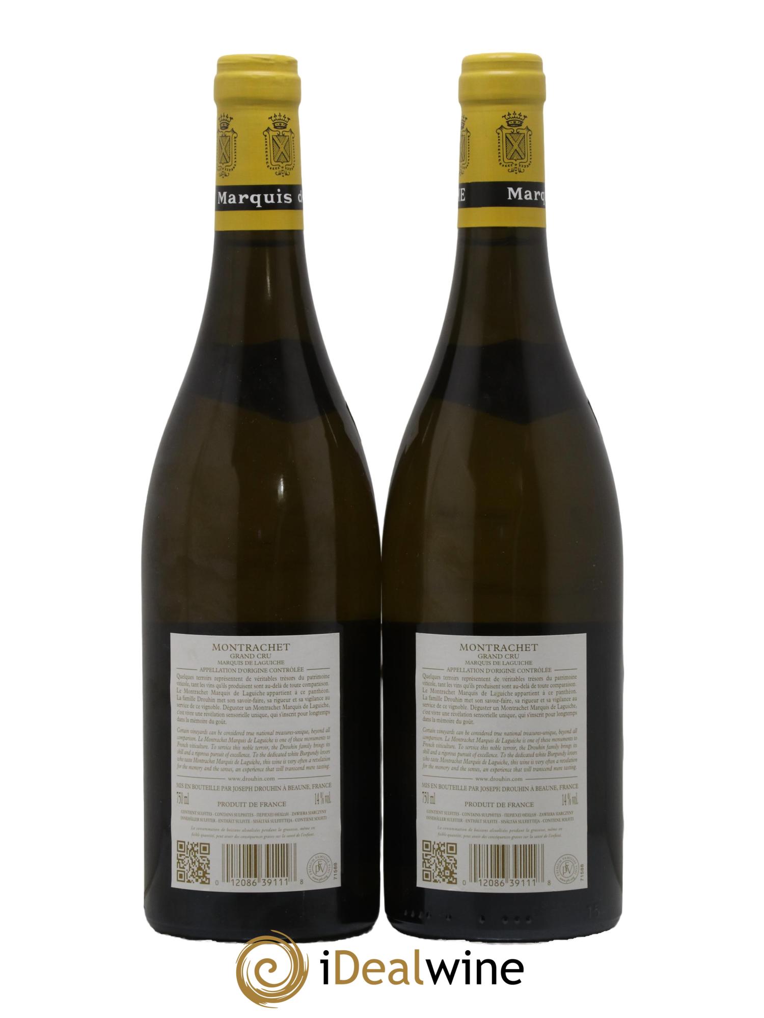 Montrachet Grand Cru Marquis de Laguiche Joseph Drouhin 2021 - Lot de 2 bouteilles - 1