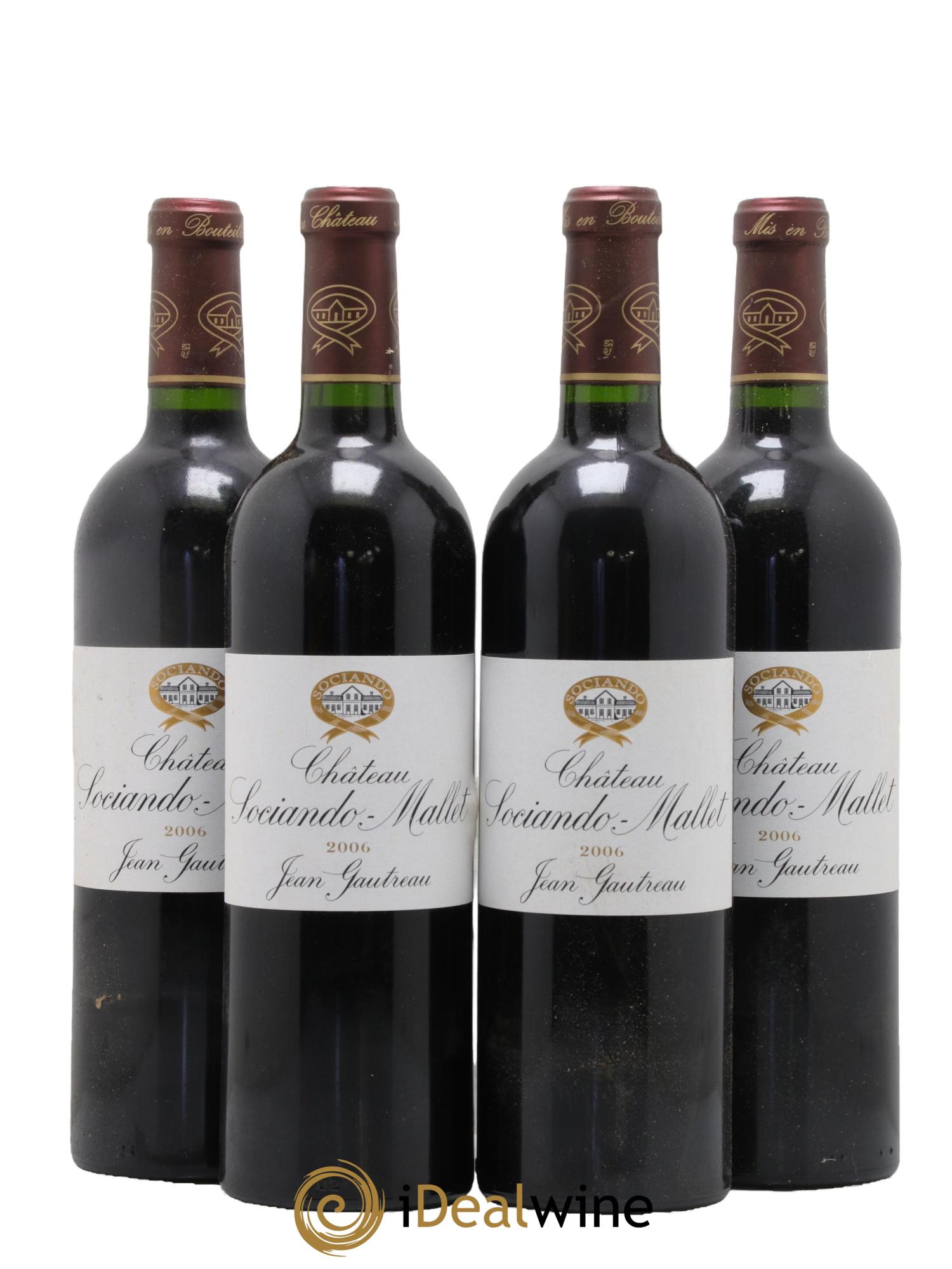 Château Sociando Mallet 2006 - Lot de 4 bouteilles - 0