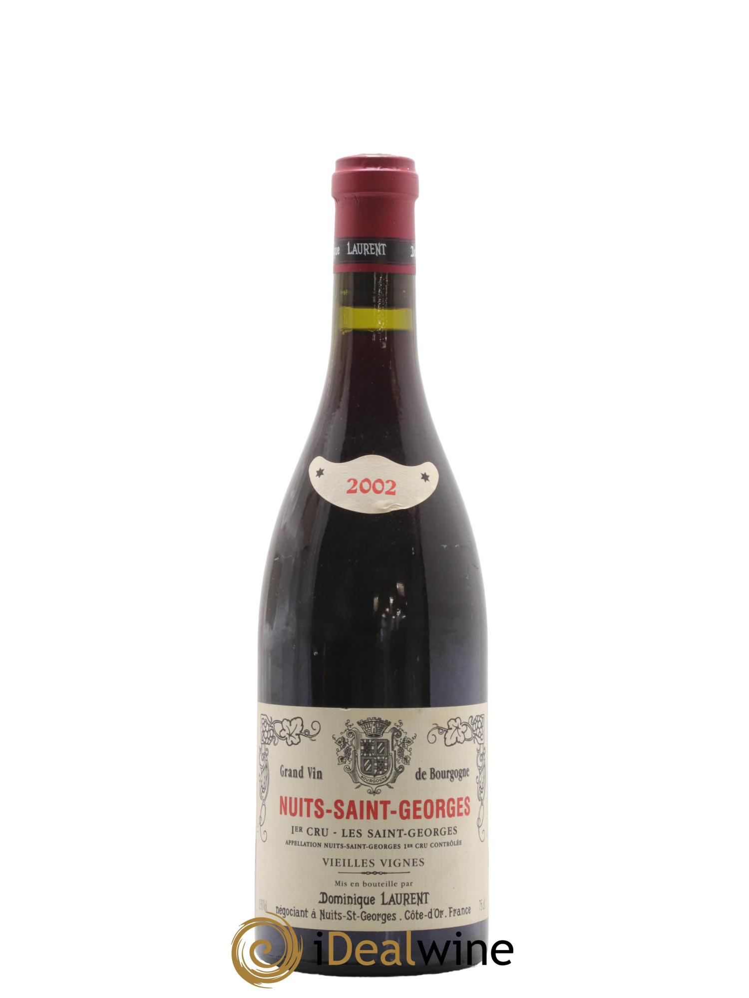 Nuits-Saint-Georges 1er Cru Les Saints Georges Vieilles Vignes Dominique Laurent 2002 - Lot de 1 bouteille - 0