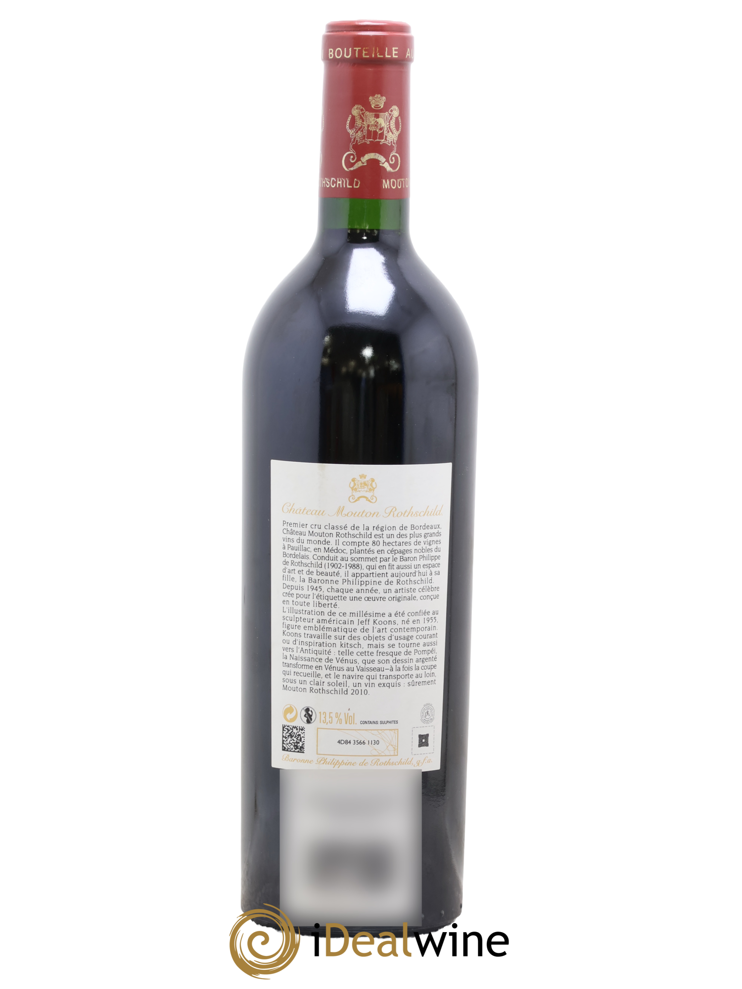 Château Mouton Rothschild 1er Grand Cru Classé 2010 - Lot de 1 bouteille - 1