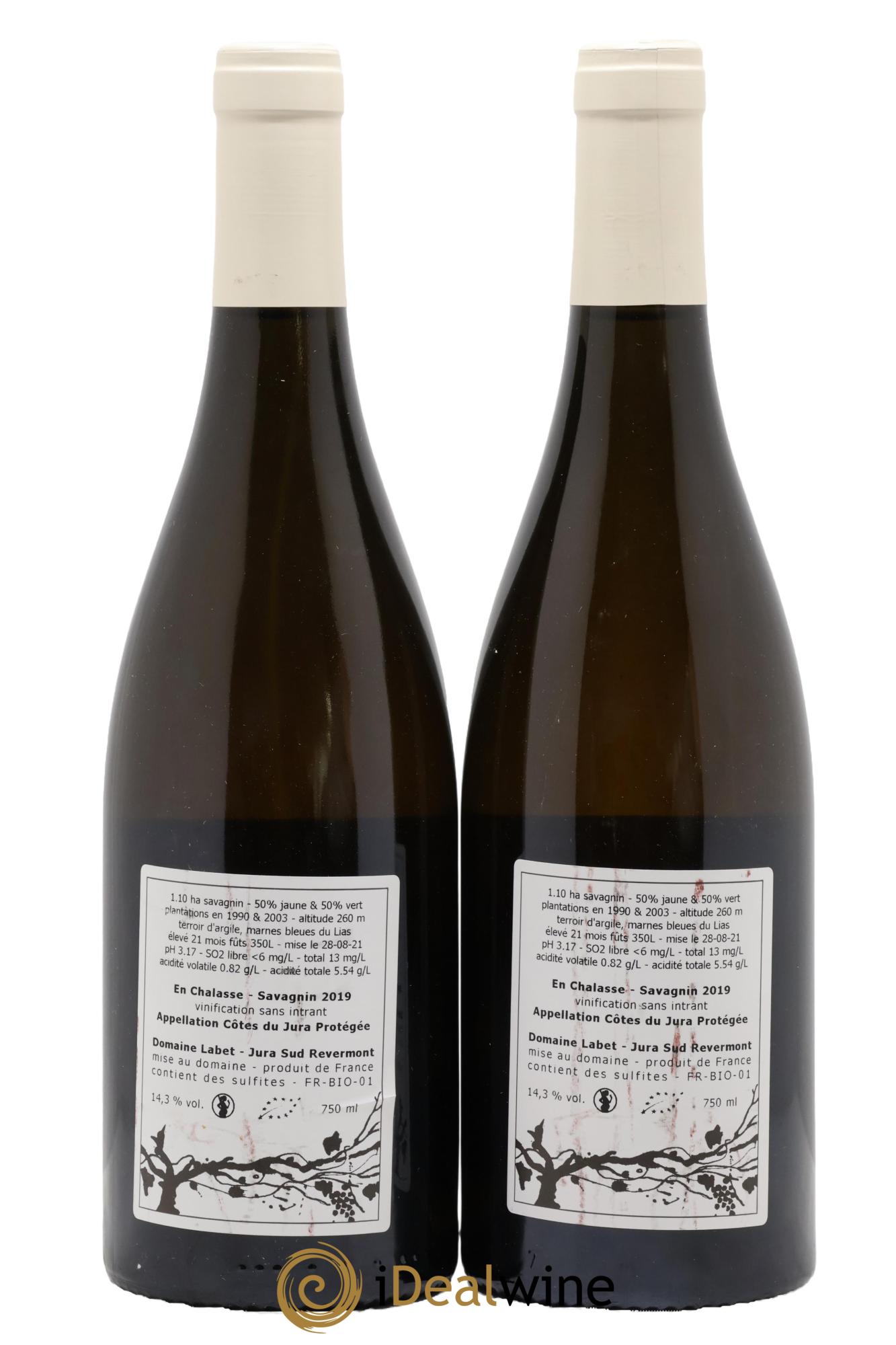 Côtes du Jura Fleur de Savagnin En Chalasse Romain - Julien - Charline Labet 2019 - Lot de 2 bouteilles - 1