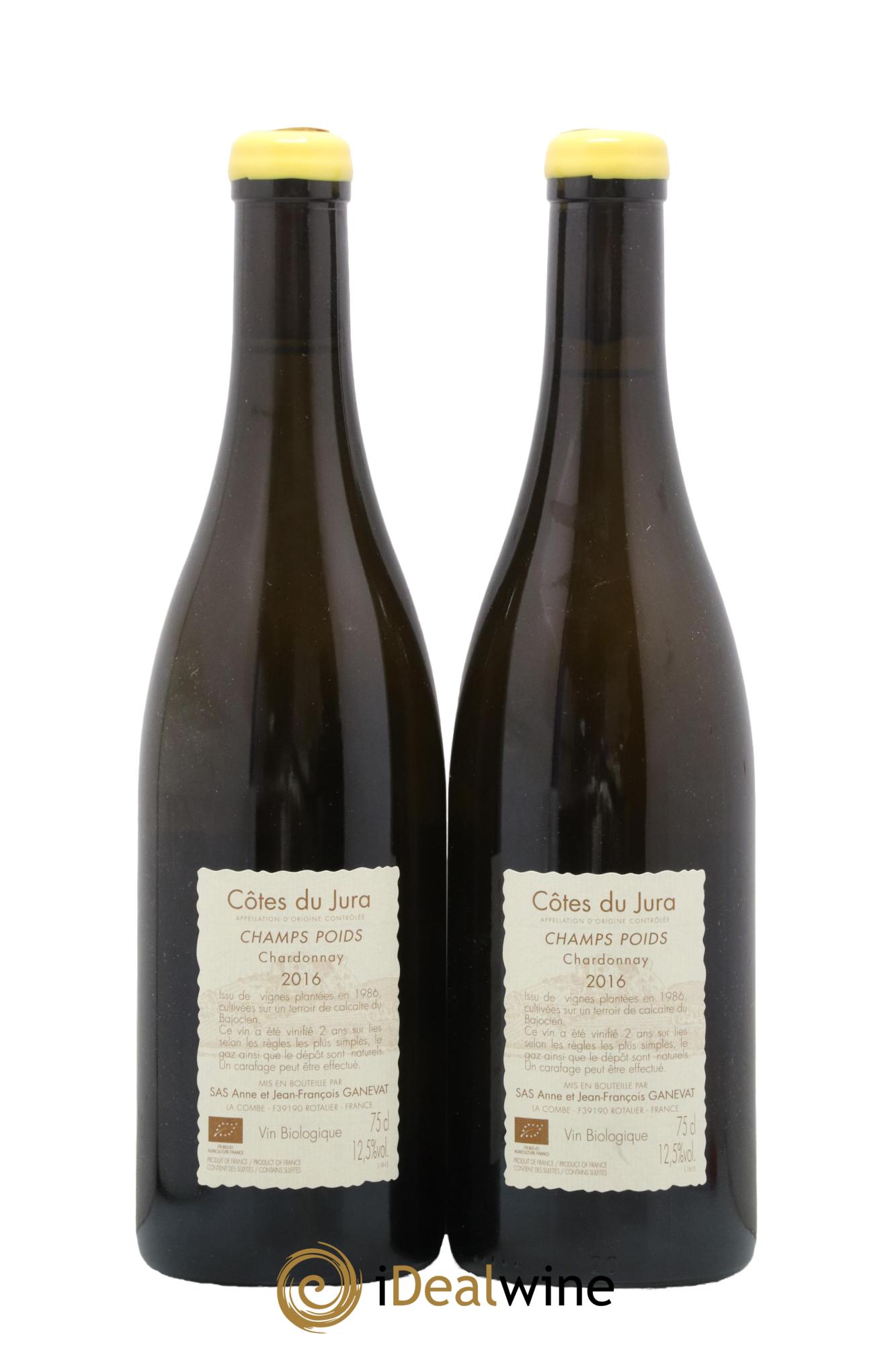 Côtes du Jura Champs Poids Anne et Jean François Ganevat 2016 - Lot de 2 bouteilles - 1