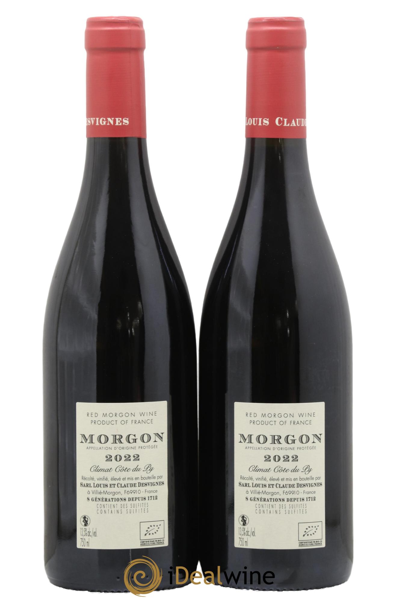 Morgon Côte de Py Javernières Louis-Claude Desvignes 2022 - Posten von 2 Flaschen - 1