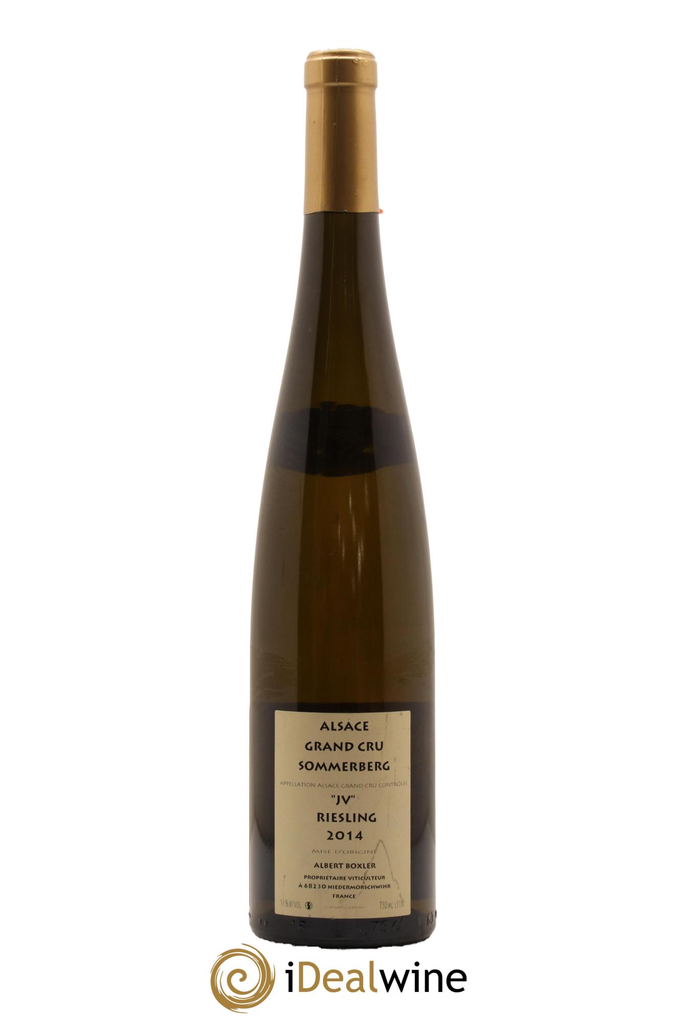 Alsace Riesling Grand Cru Sommerberg Albert Boxler JV 2014 - Lot de 1 bouteille - 1