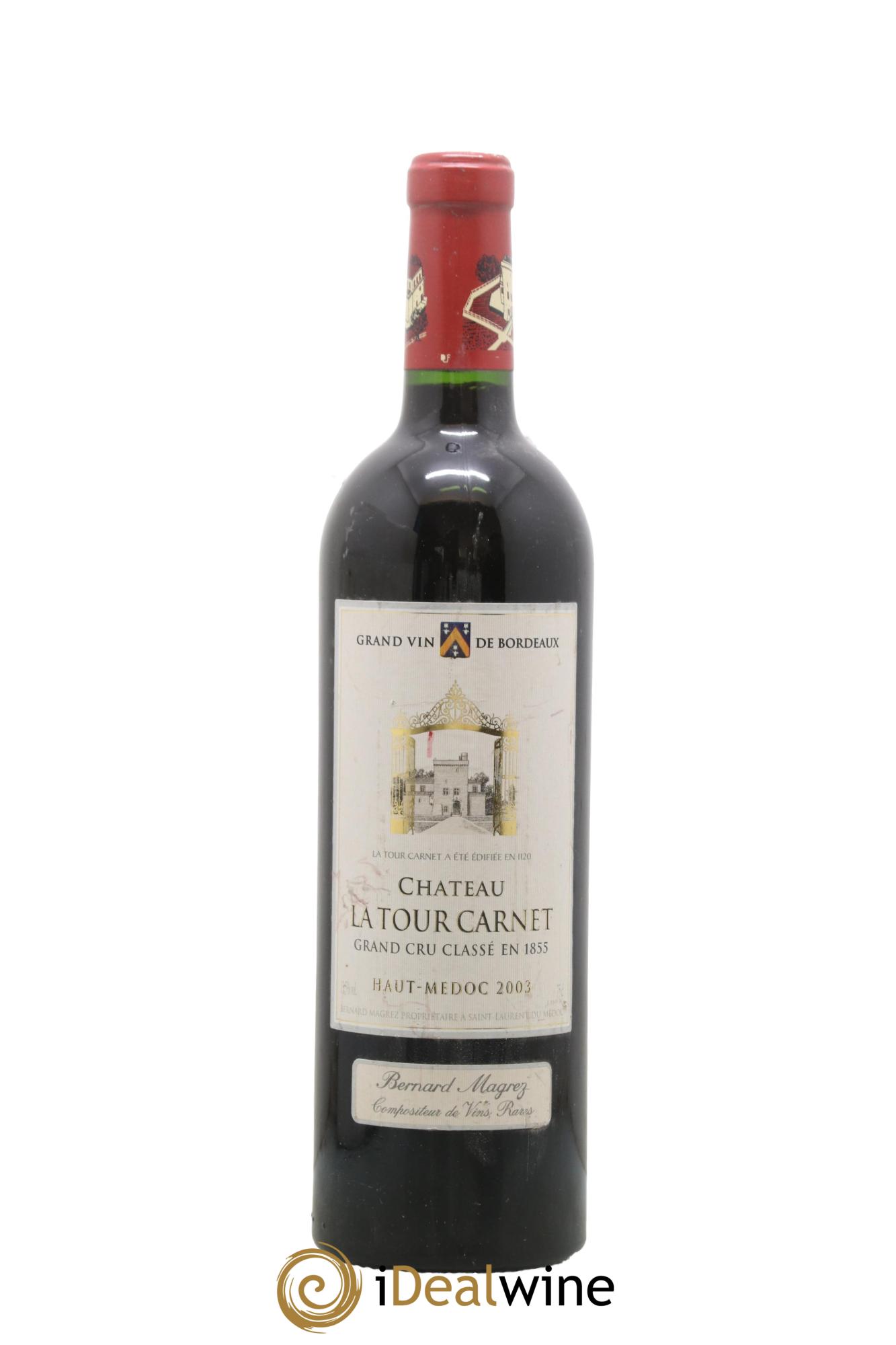 Château la Tour Carnet 4ème Grand Cru Classé 2003 - Lotto di 1 bottiglia - 0
