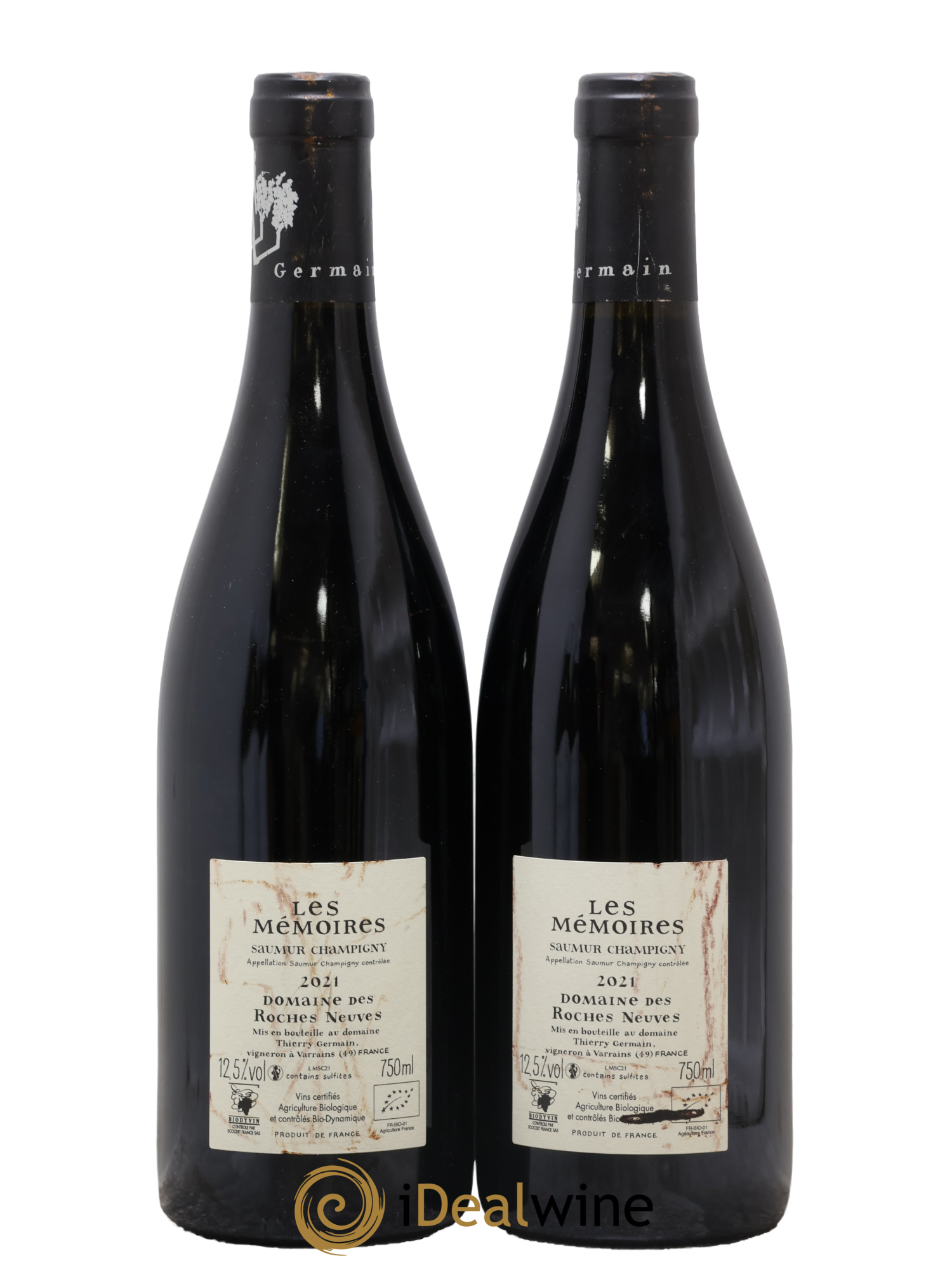 Saumur-Champigny Les Mémoires Domaine des Roches Neuves - Thierry Germain 2021 - Lot de 2 bouteilles - 1