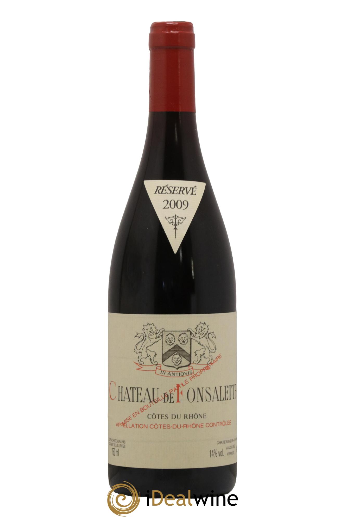 Côtes-du-Rhône Château de Fonsalette Emmanuel Reynaud 2009 - Lot of 1 bottle - 0