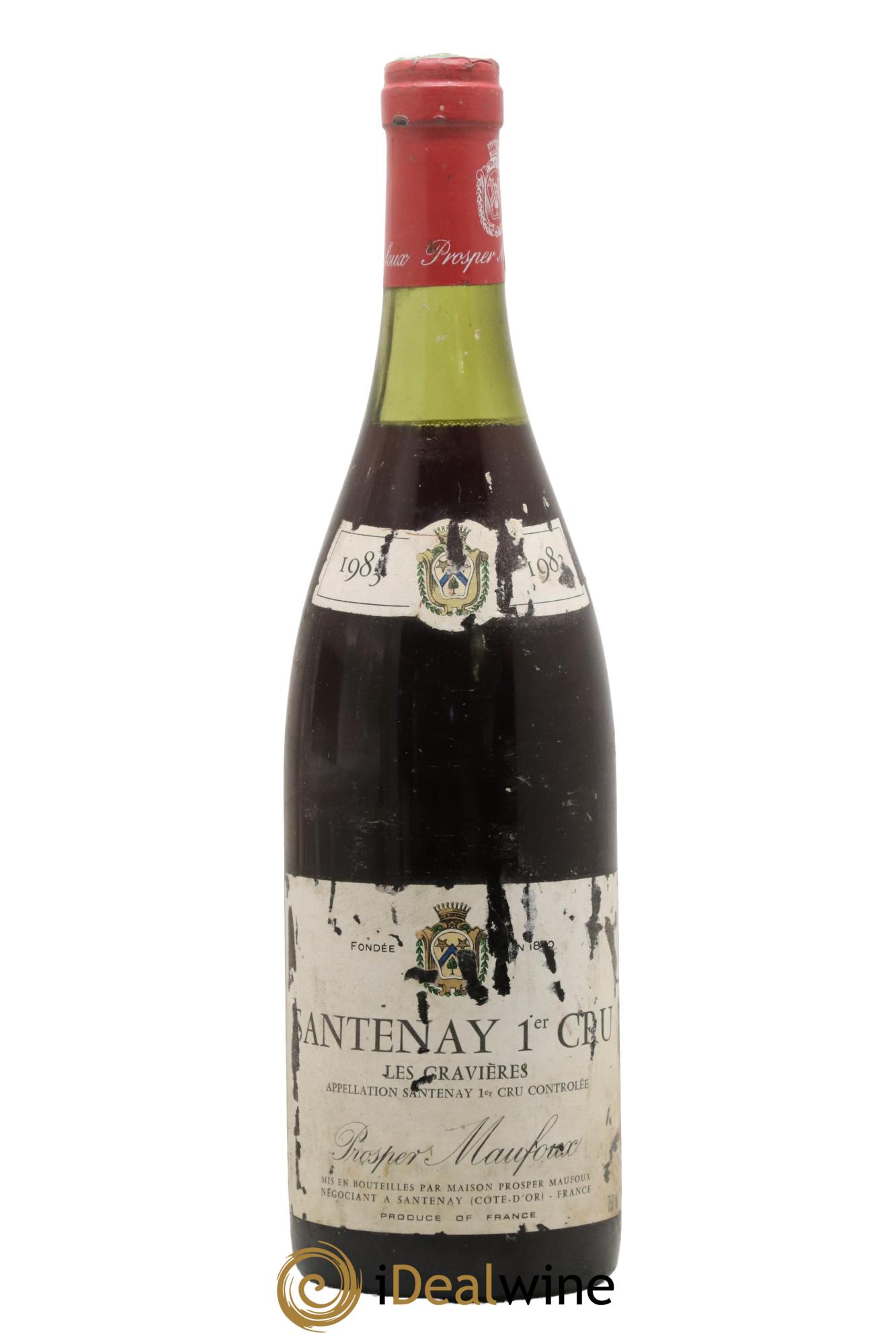 Santenay 1er Cru Les Gravières Prosper Maufoux 1983 - Posten von 1 Flasche - 0