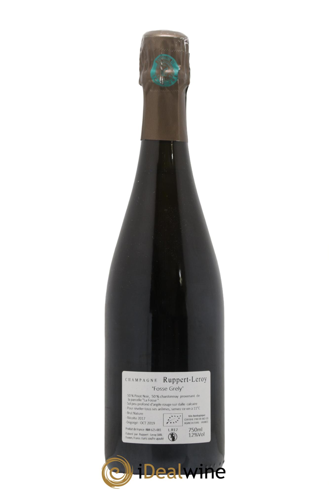 Fosse-Grely Brut Nature Ruppert-Leroy 2017 - Lot de 1 bouteille - 1