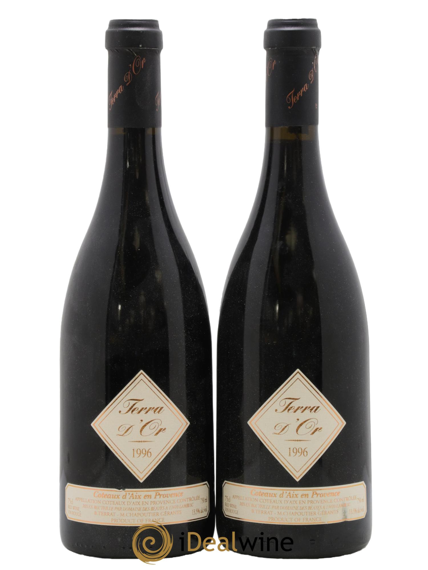 Coteaux d'Aix-en-Provence Terra D'Or Chapoutier 1996 - Lot de 2 bouteilles - 0