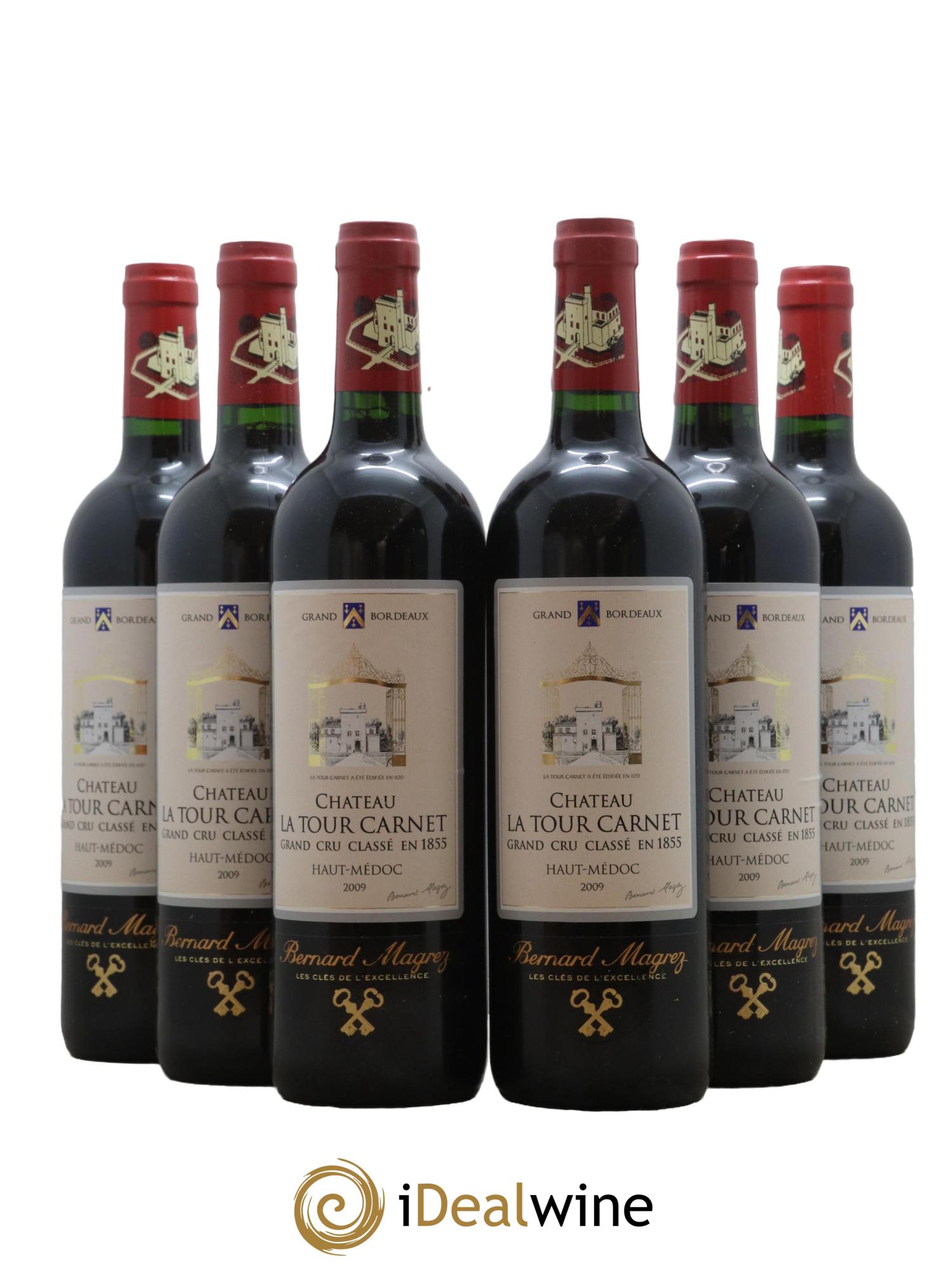 Château la Tour Carnet 4ème Grand Cru Classé 2009 - Lot de 6 bouteilles - 0