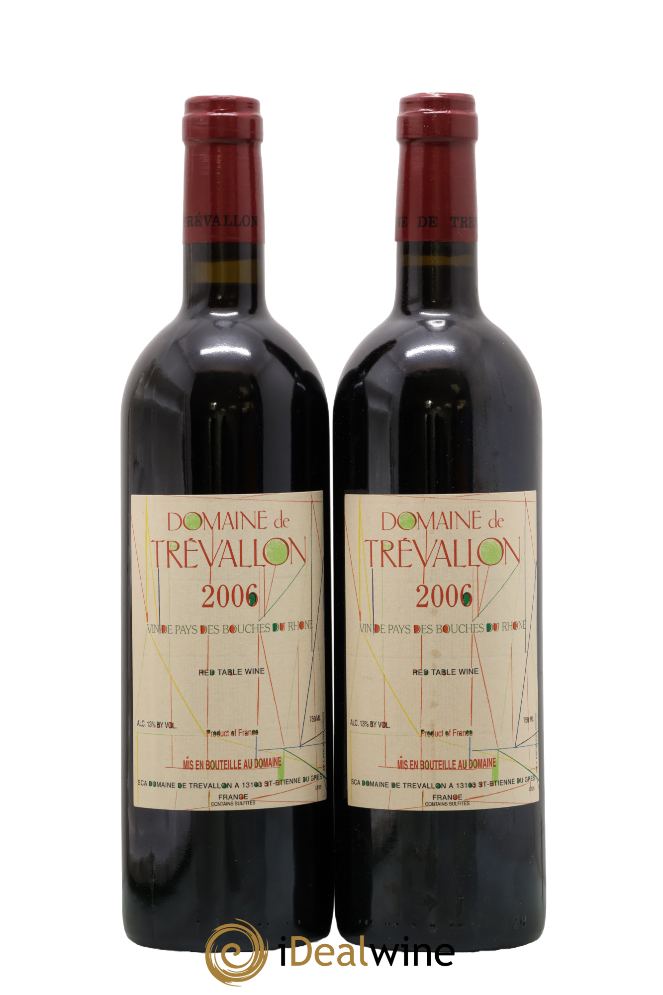 VDP Bouches du Rhône Trévallon (Domaine de) Eloi Dürrbach 2006 - Lot of 2 bottles - 0