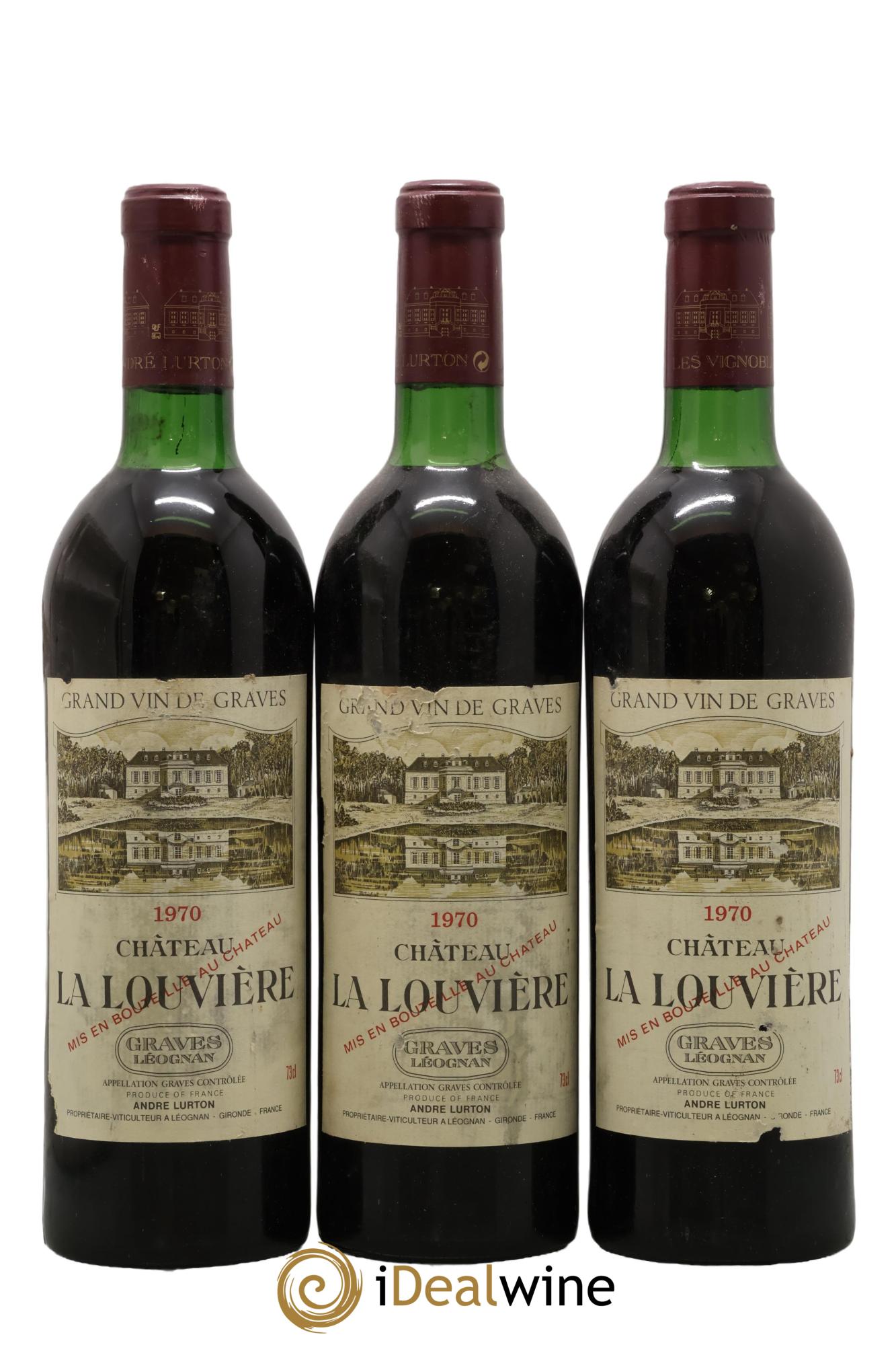 Château la Louvière 1970 - Posten von 3 Flaschen - 0