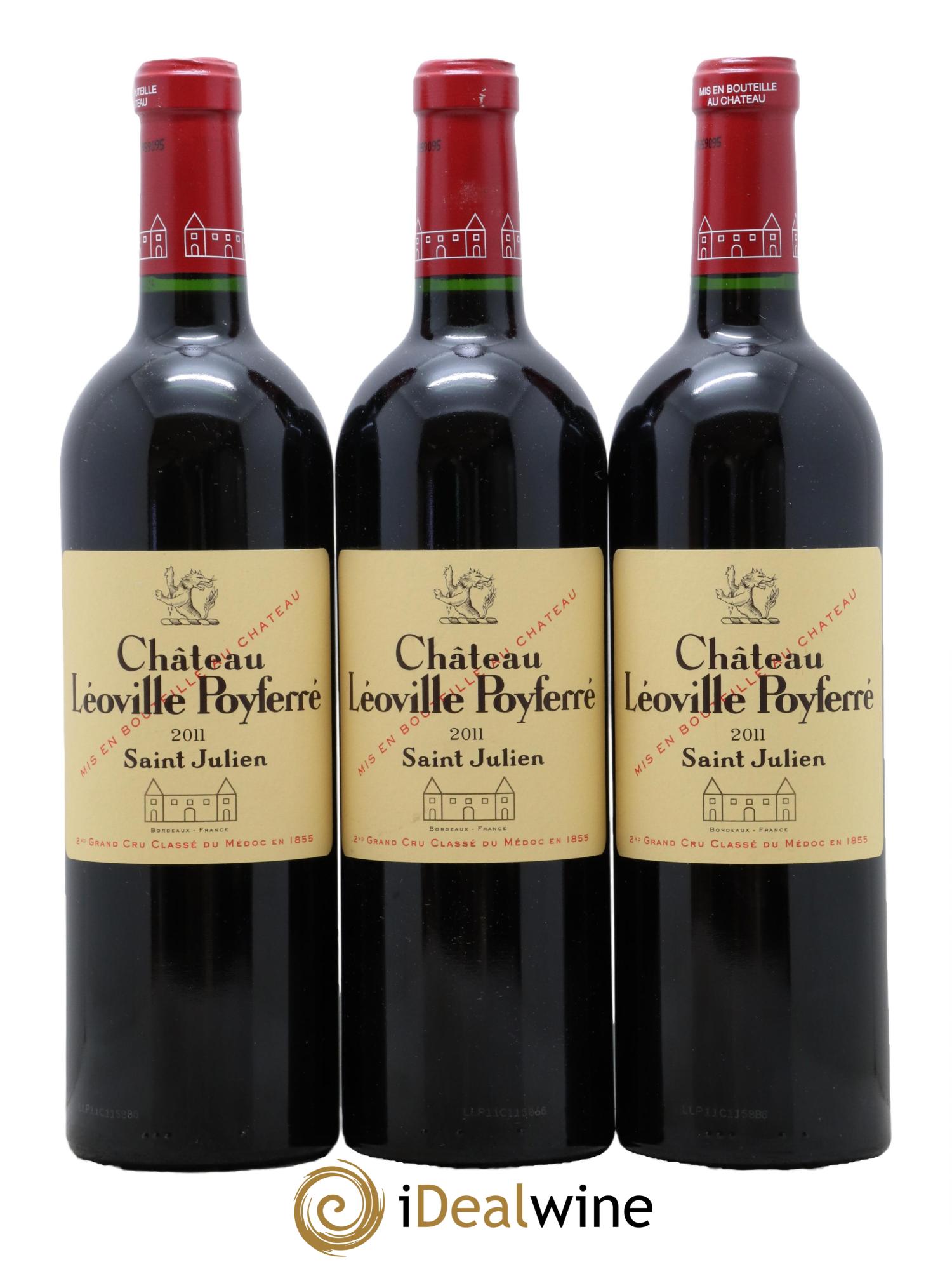 Château Léoville Poyferré 2ème Grand Cru Classé 2011 - Lot de 3 bouteilles - 0