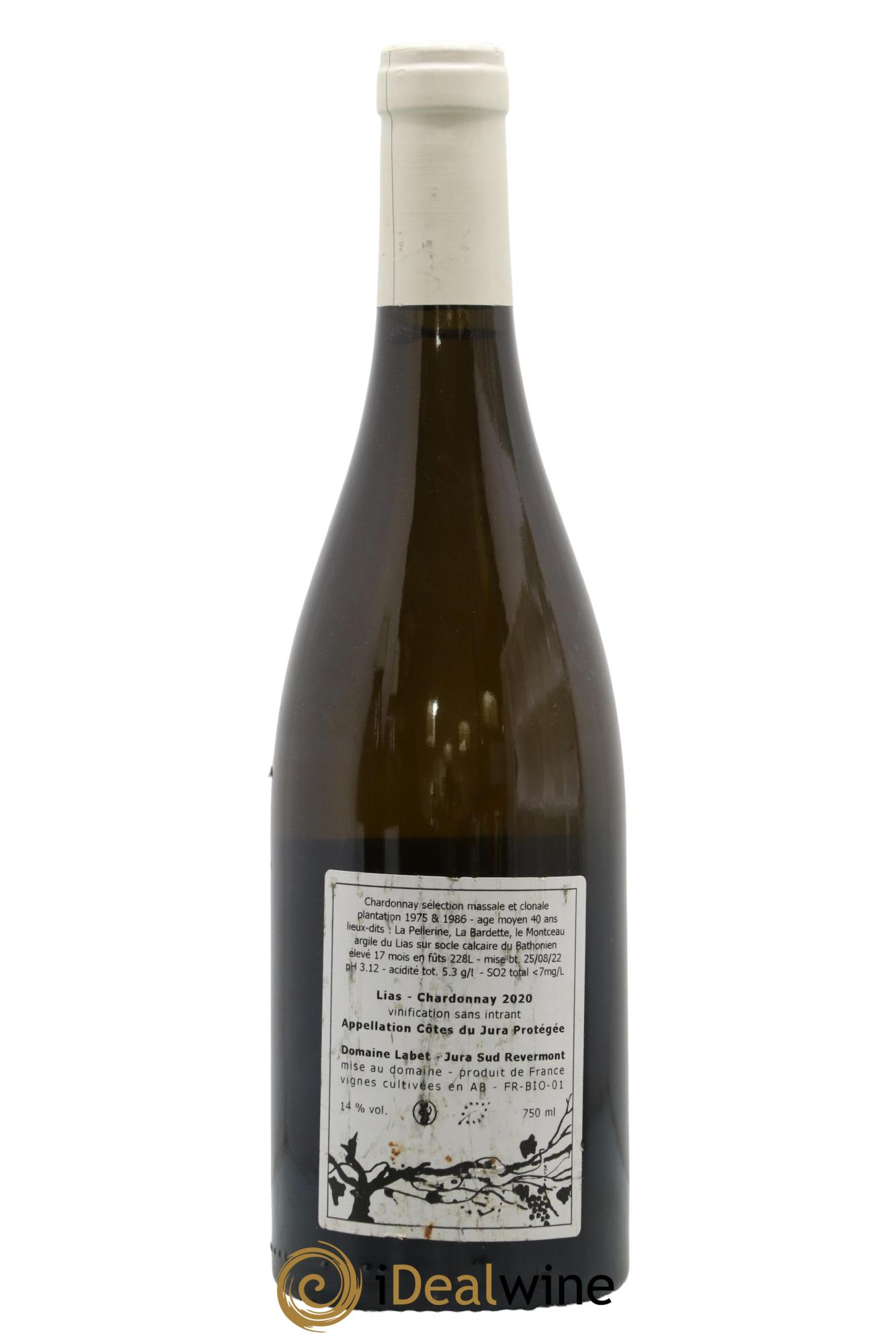 Côtes du Jura Chardonnay Lias Romain - Julien  - Charline Labet 2020 - Lot of 1 bottle - 1