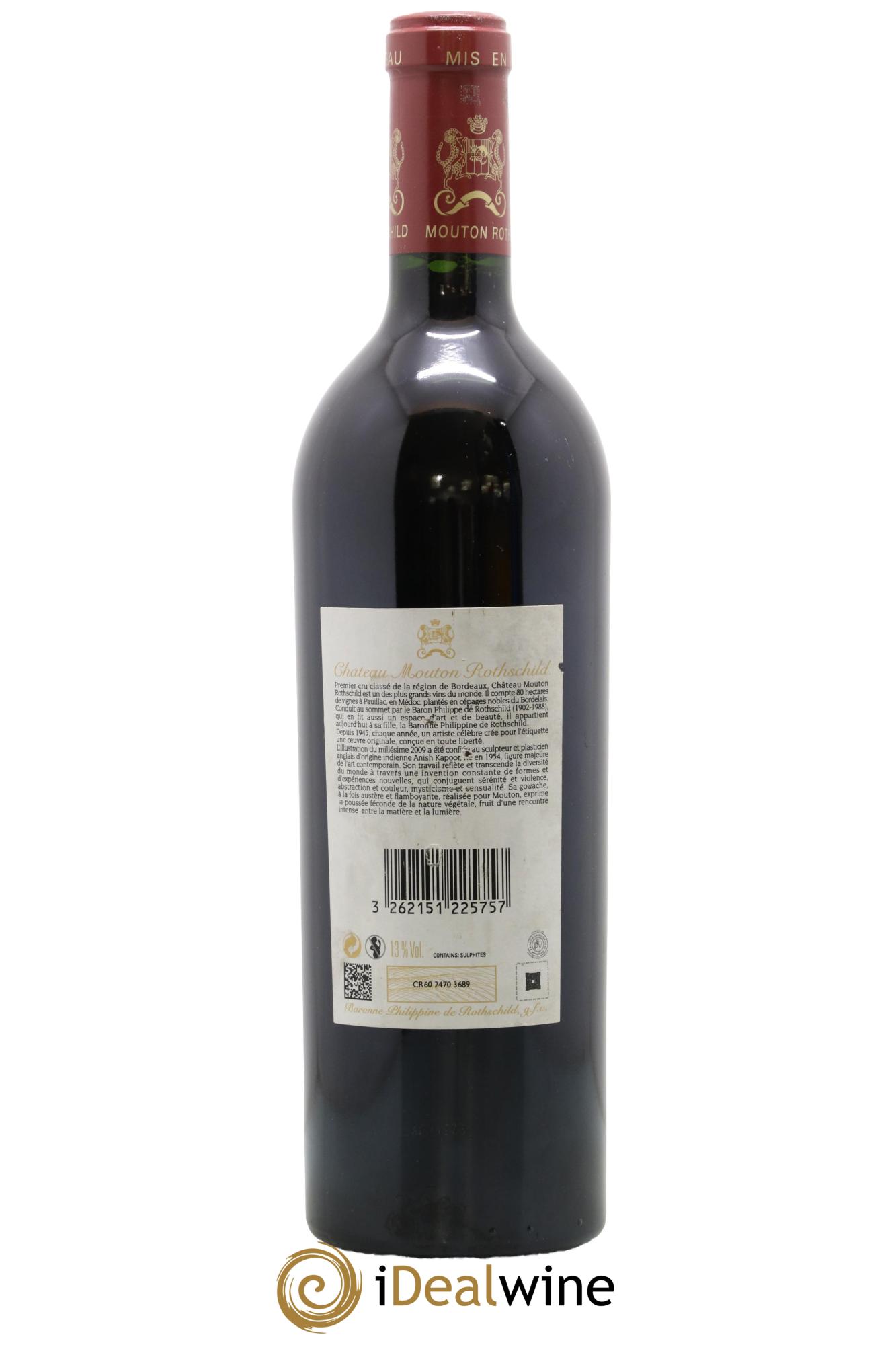Château Mouton Rothschild 1er Grand Cru Classé 2009 - Lot of 1 bottle - 1