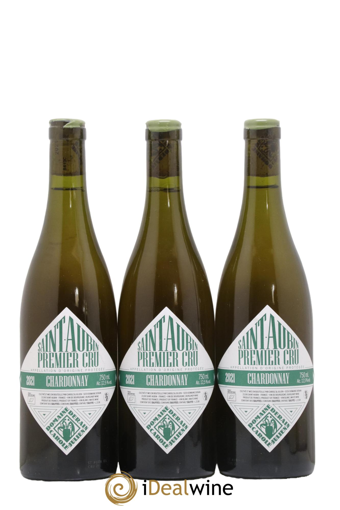Saint-Aubin 1er Cru Domaine Derain 2021 - Lot de 3 bouteilles - 0