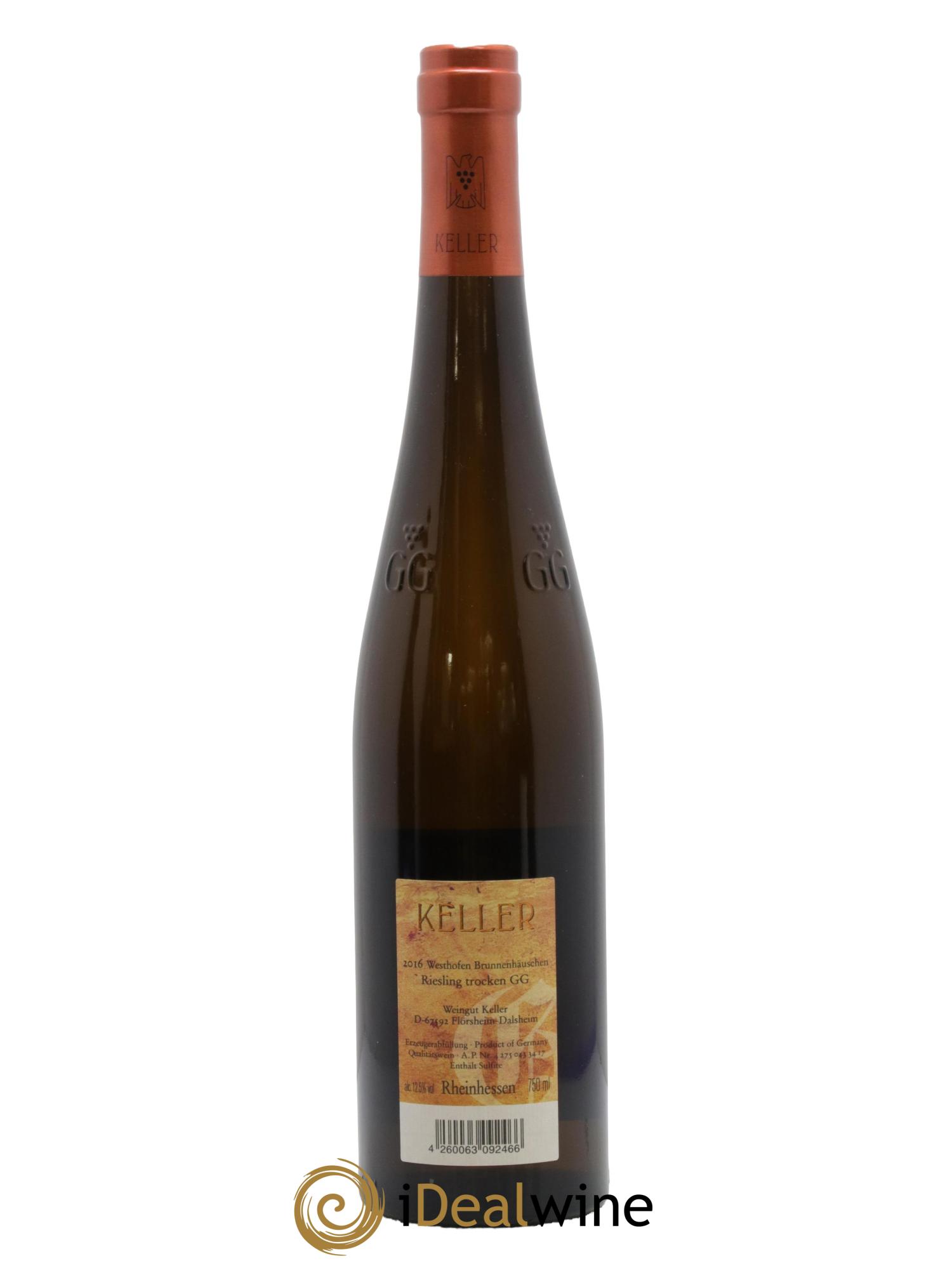Riesling Trocken GG Abts Erde Westhofen Brunnenhäuschen Keller 2016 - Posten von 1 Flasche - 1