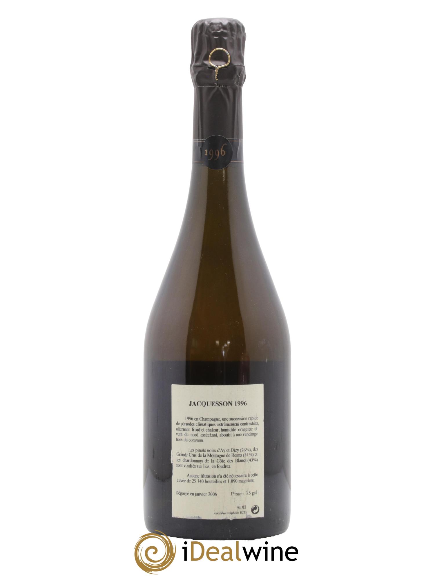 Millésimé Jacquesson 1996 - Lot de 1 bouteille - 1