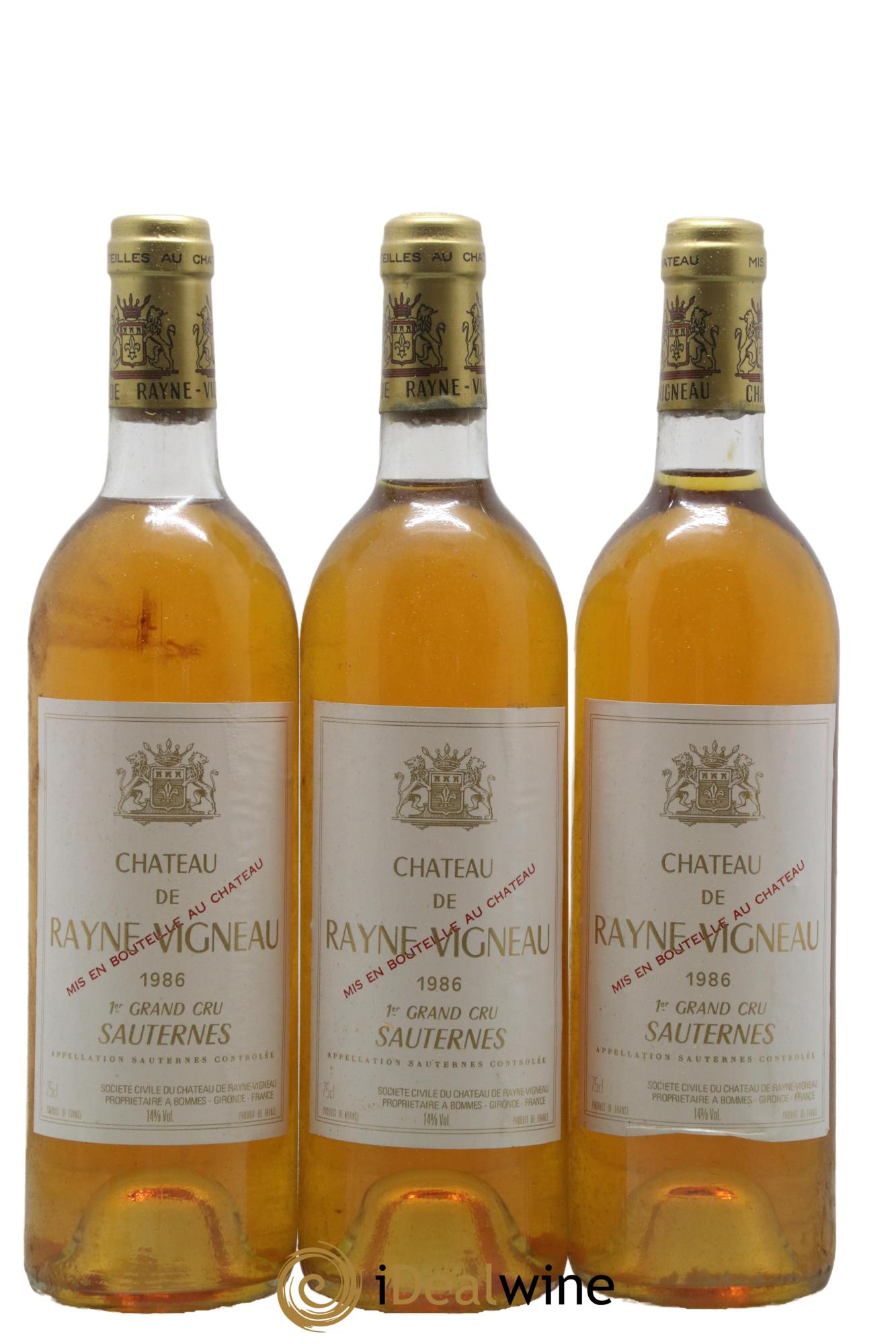 Château de Rayne Vigneau 1er Grand Cru Classé 1986 - Lotto di 12 bottiglie - 2