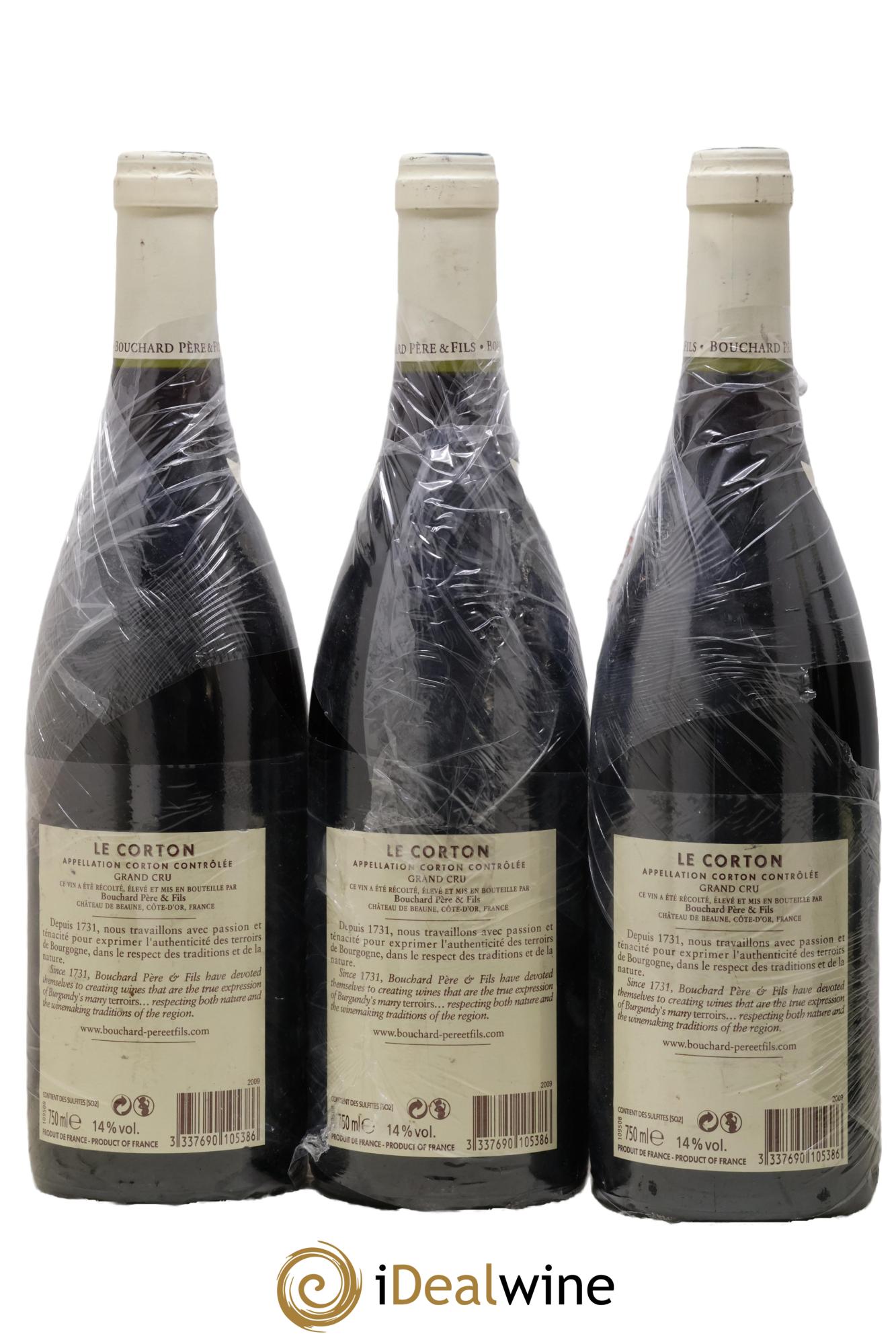Corton Grand Cru Le Corton Bouchard Père & Fils 2009 - Lotto di 3 bottiglie - 1