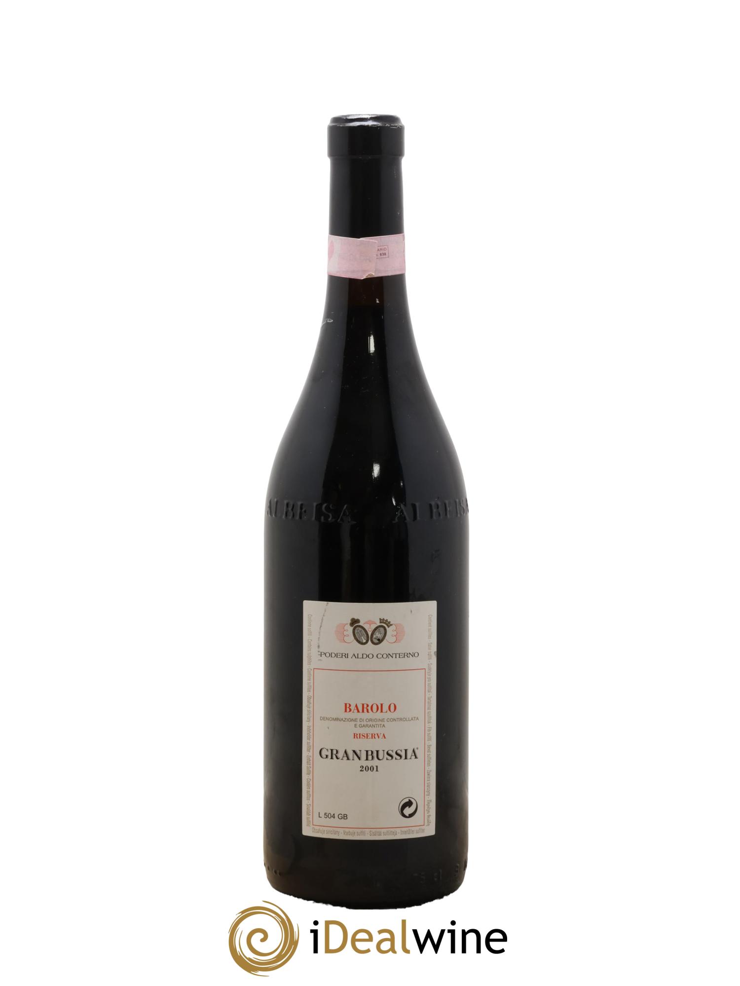 Barolo DOCG Riserva Gran Bussia Poderi Aldo Conterno 2001 - Lot of 1 bottle - 1